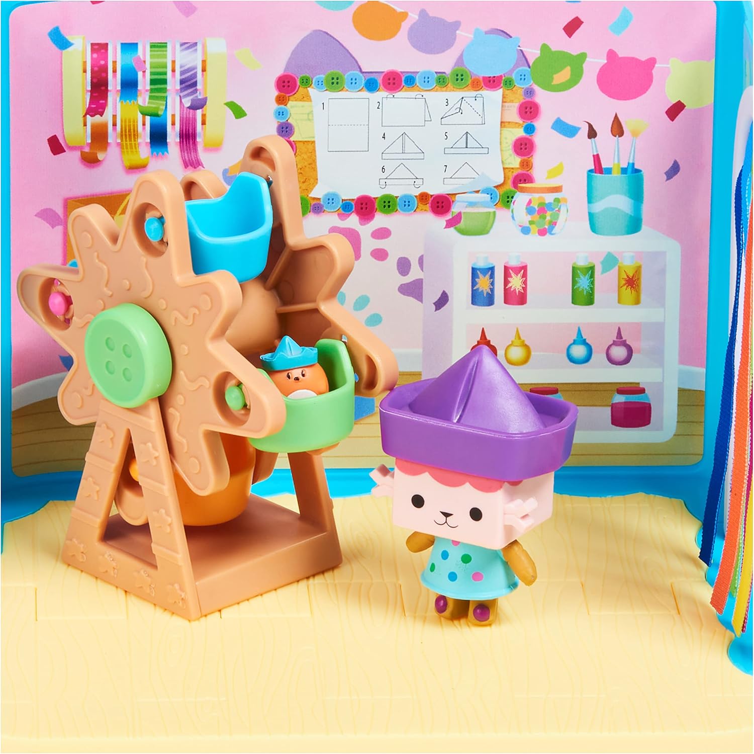 Gabby's Dollhouse Baby Box Craft-a-riffic Room Playset with Baby Box Cat Figure 8