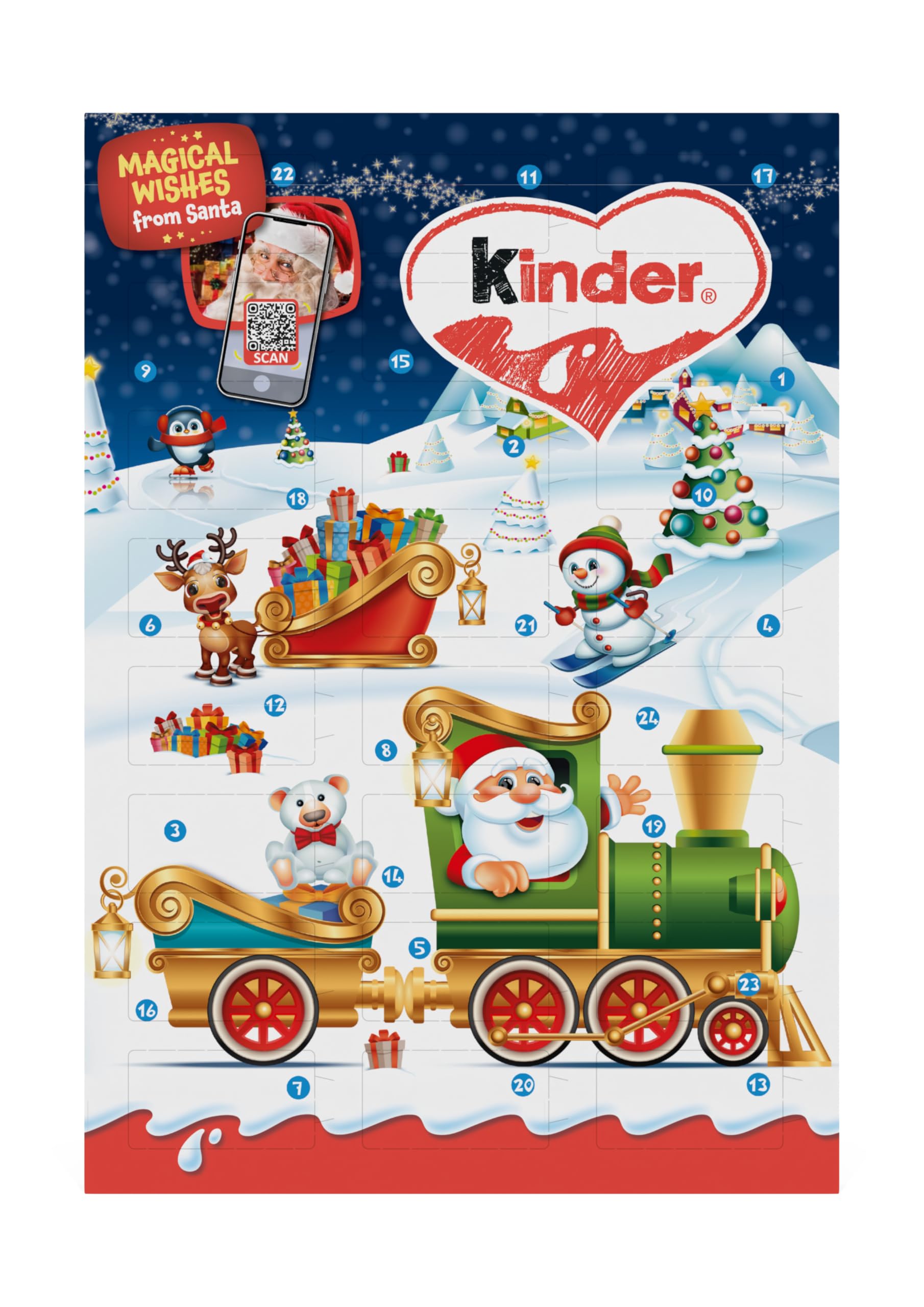 Kinder Chocolate 2025 Christmas Advent Calendar with 24 Mini Chocolates 4