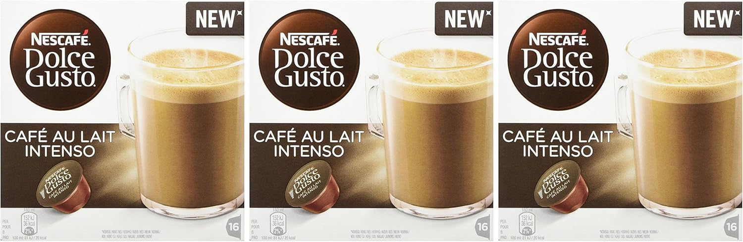 NESCAFÉ Dolce Gusto Café Au Lait Intenso Coffee Pods, 16 Capsules (48 Servings) 7