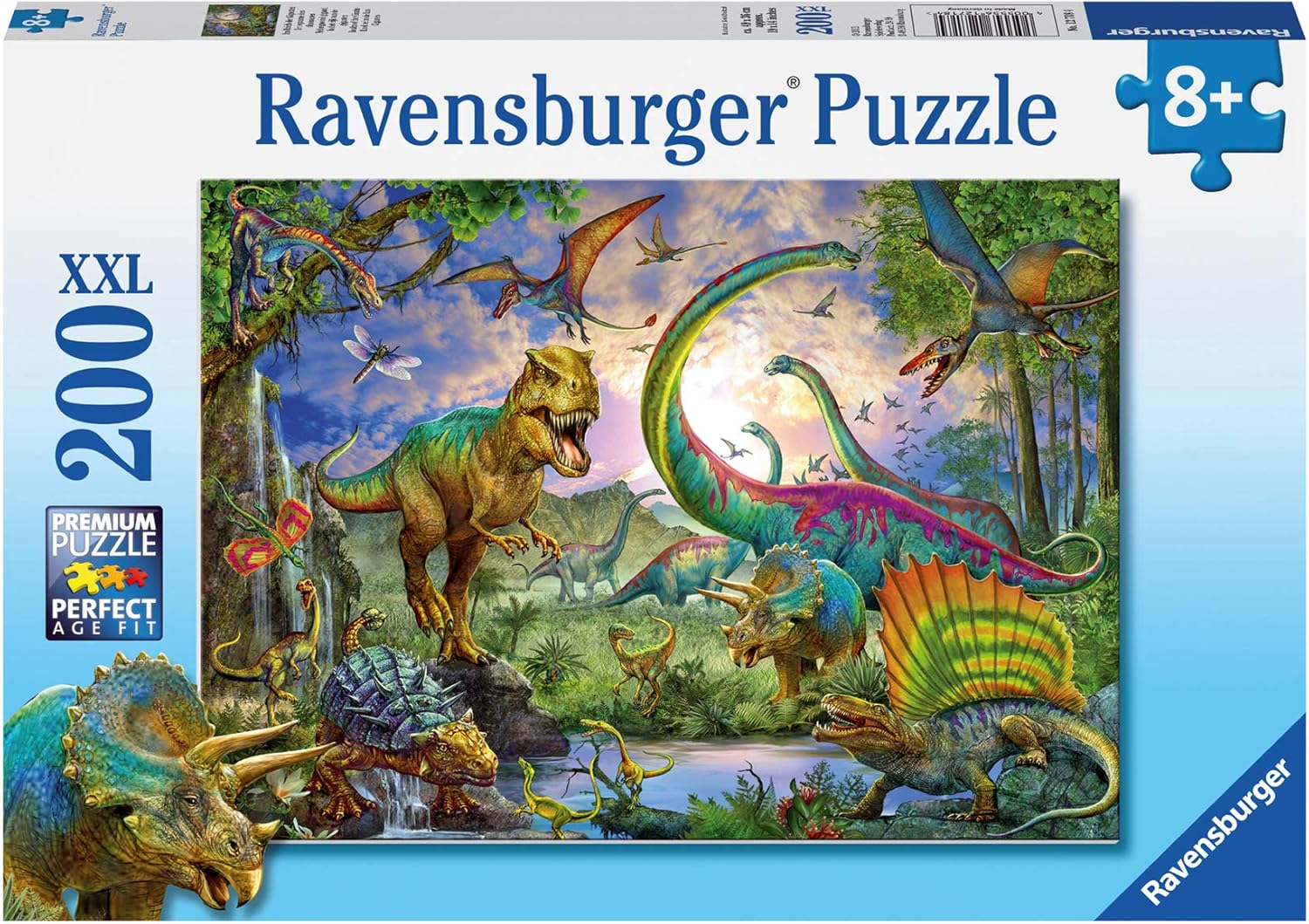 Ravensburger Dinosaurs 200 Piece Jigsaw Puzzle with Extra Large Pieces for Kids Age 8 and Up 4