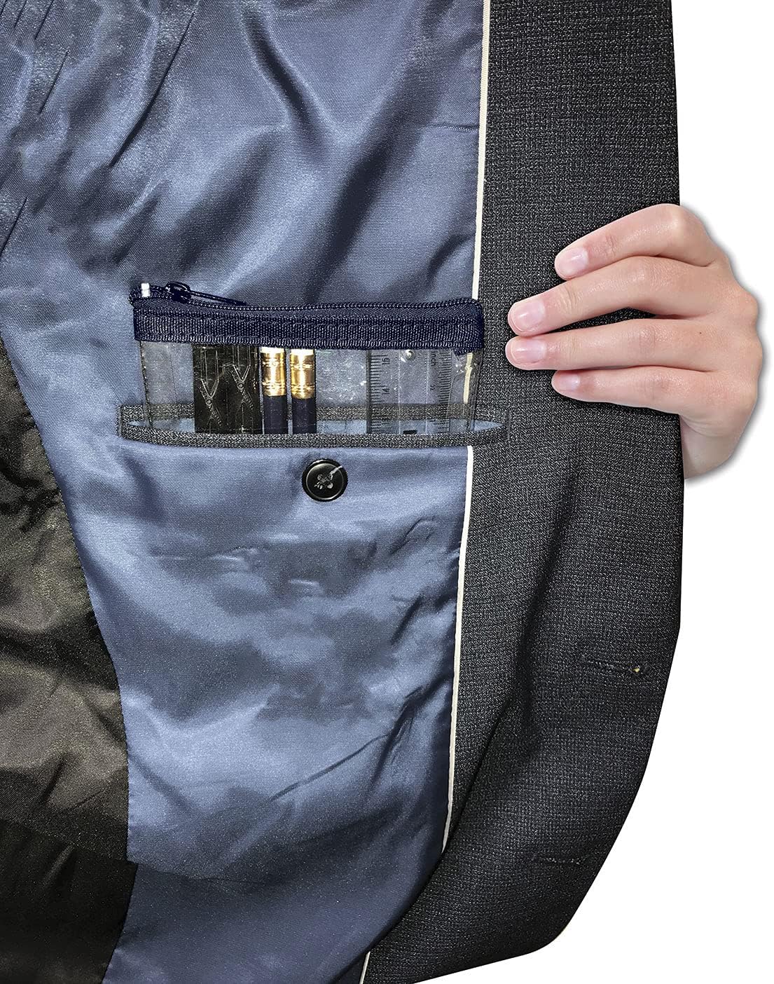 Helix Oxford Blazer Buddy Compact Clear Pencil Case Stationery Set 6