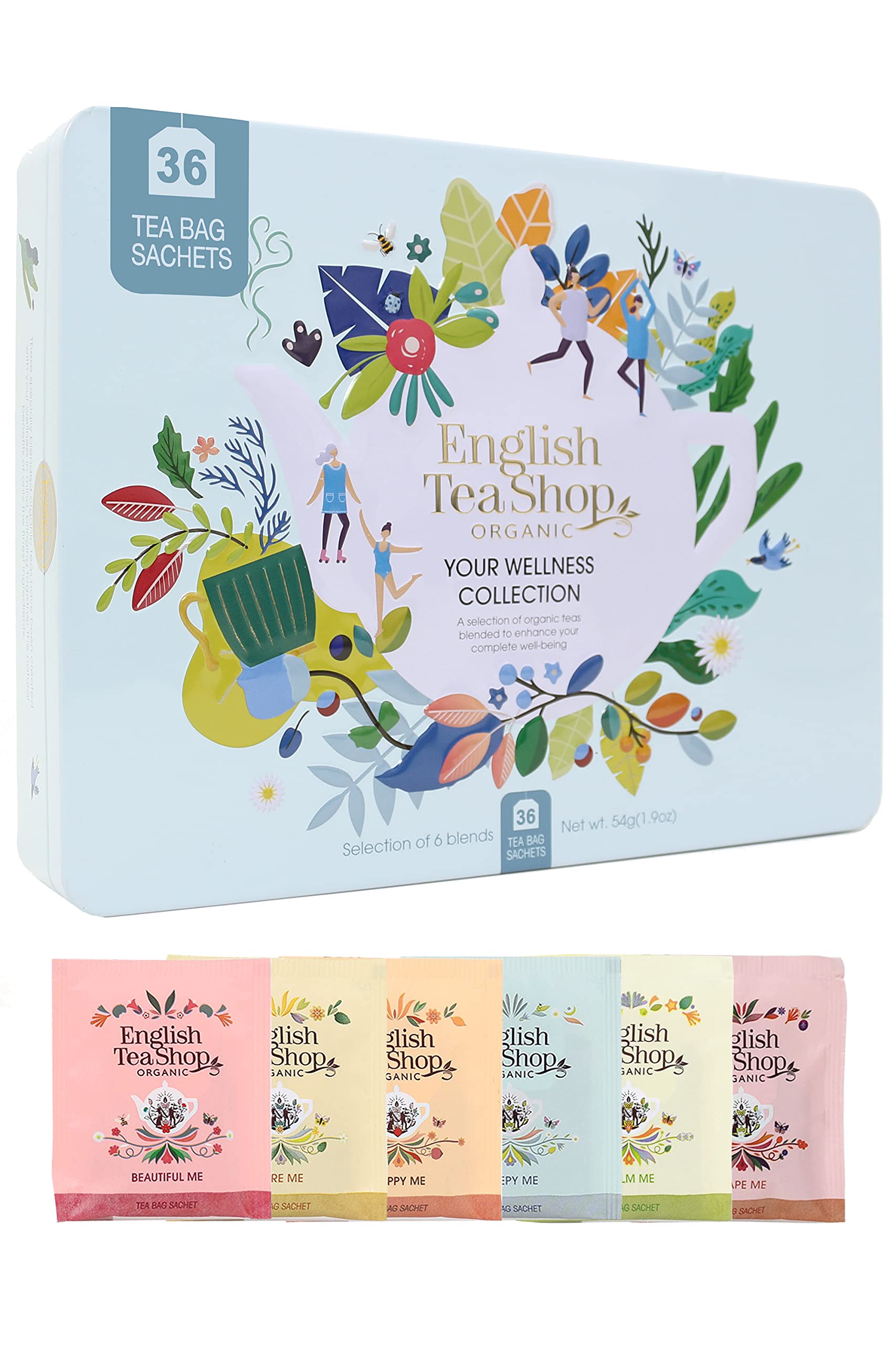 English Tea Shop Organic Wellness Me Collection - 36 Tea Bags in Gift Tin