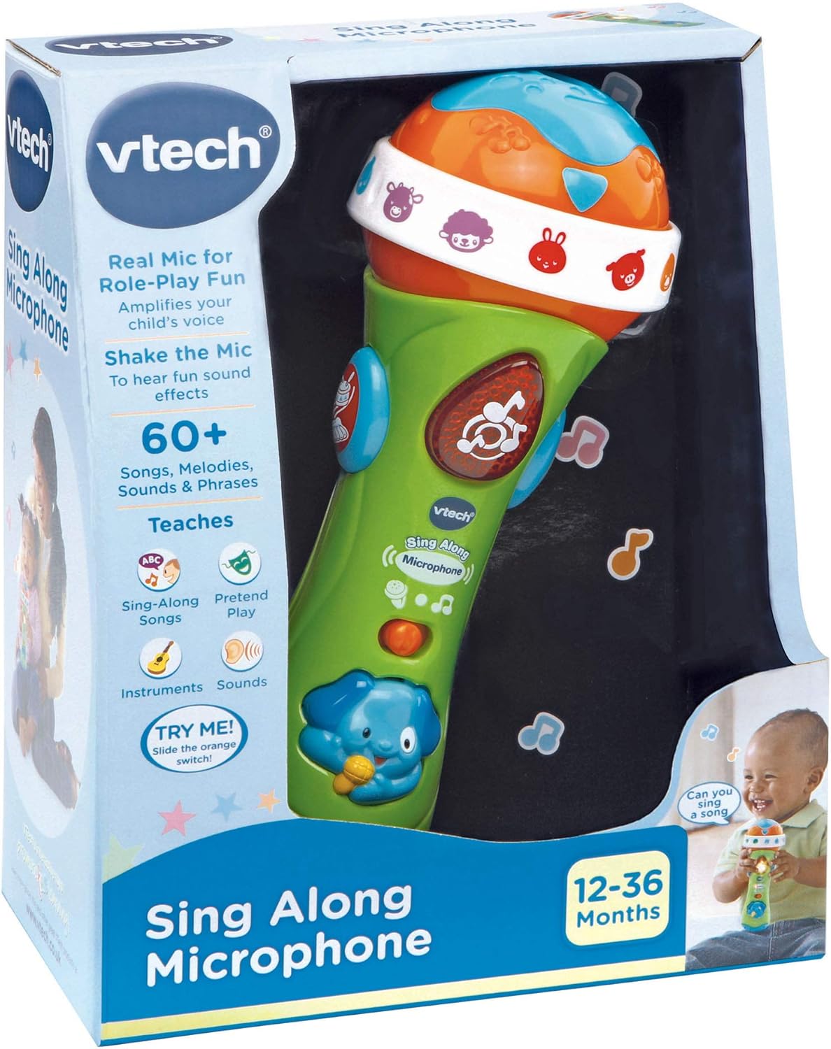 VTech Sing Along Microphone - Interactive Musical Toy for Toddlers 1+ Years