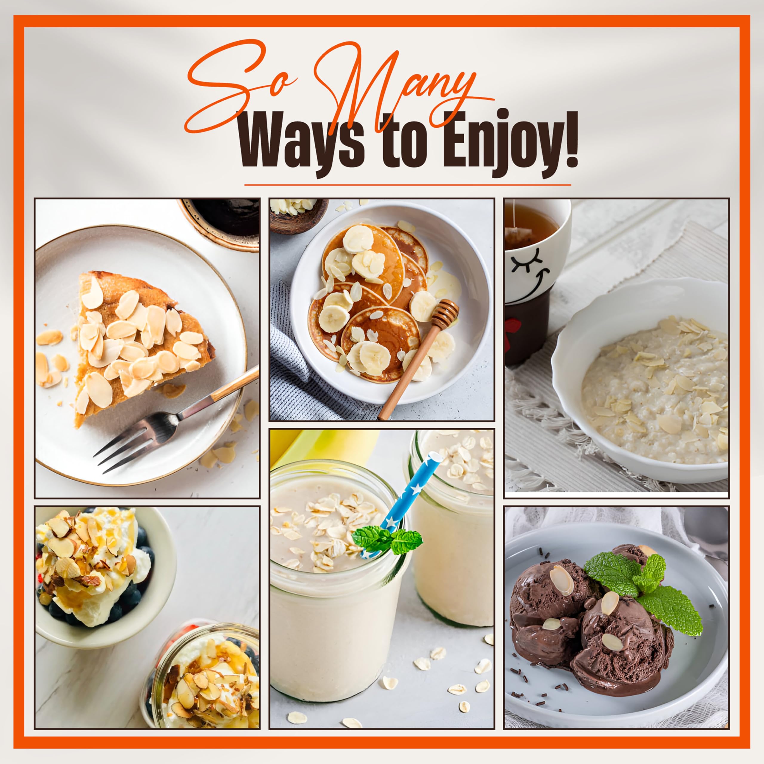 Chandra Whole Foods - Almond Flakes 1KG – Blanched & Sliced Almond Slivers 6