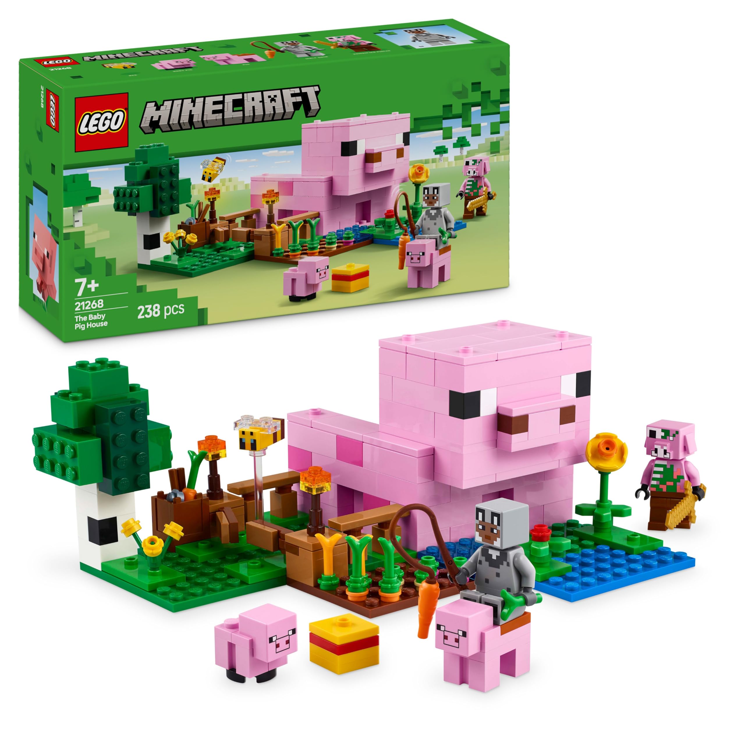 LEGO Minecraft The Baby Pig House Building Set 21268 for Ages 7+ | Multicolor Plastic