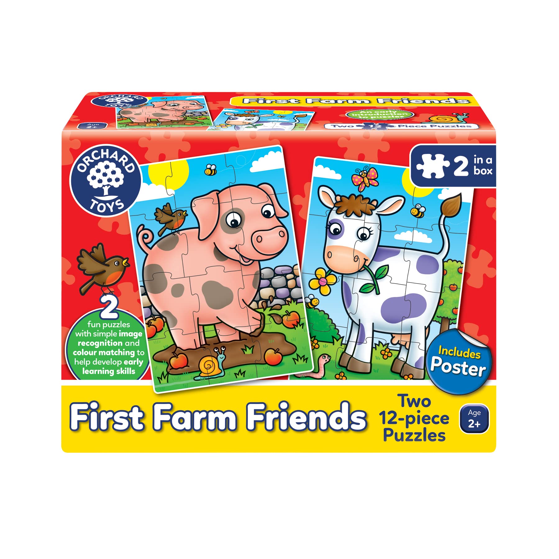 Orchard Toys First Farm Friends Jigsaw Puzzle - 24-Piece Educational Puzzle Set for Toddlers 4