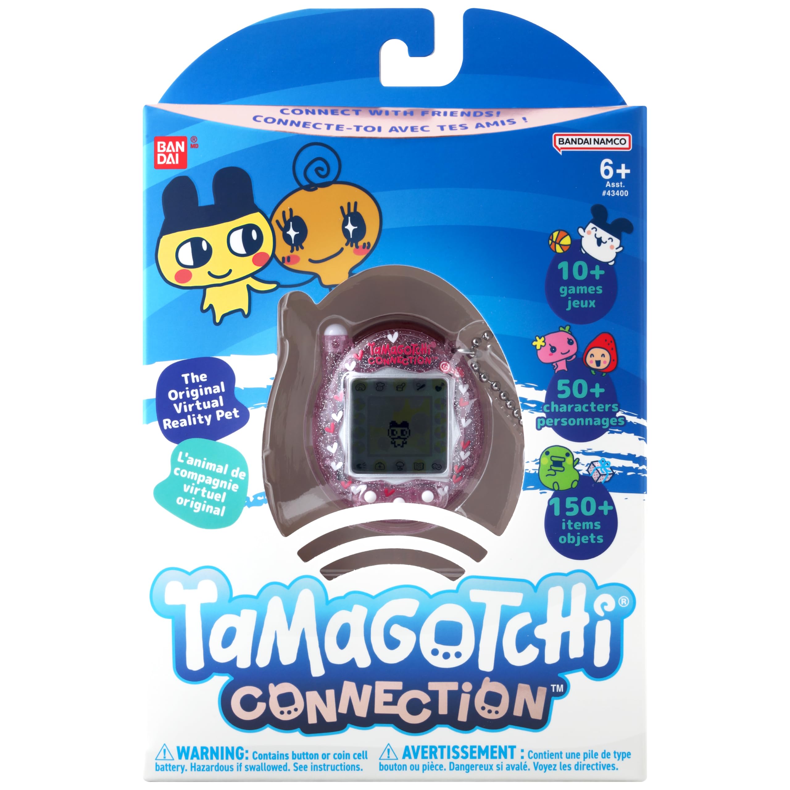 Tamagotchi Connection Digital Pet - Pink Glitter Shell with Infrared Connection & 6 Mini Games 7