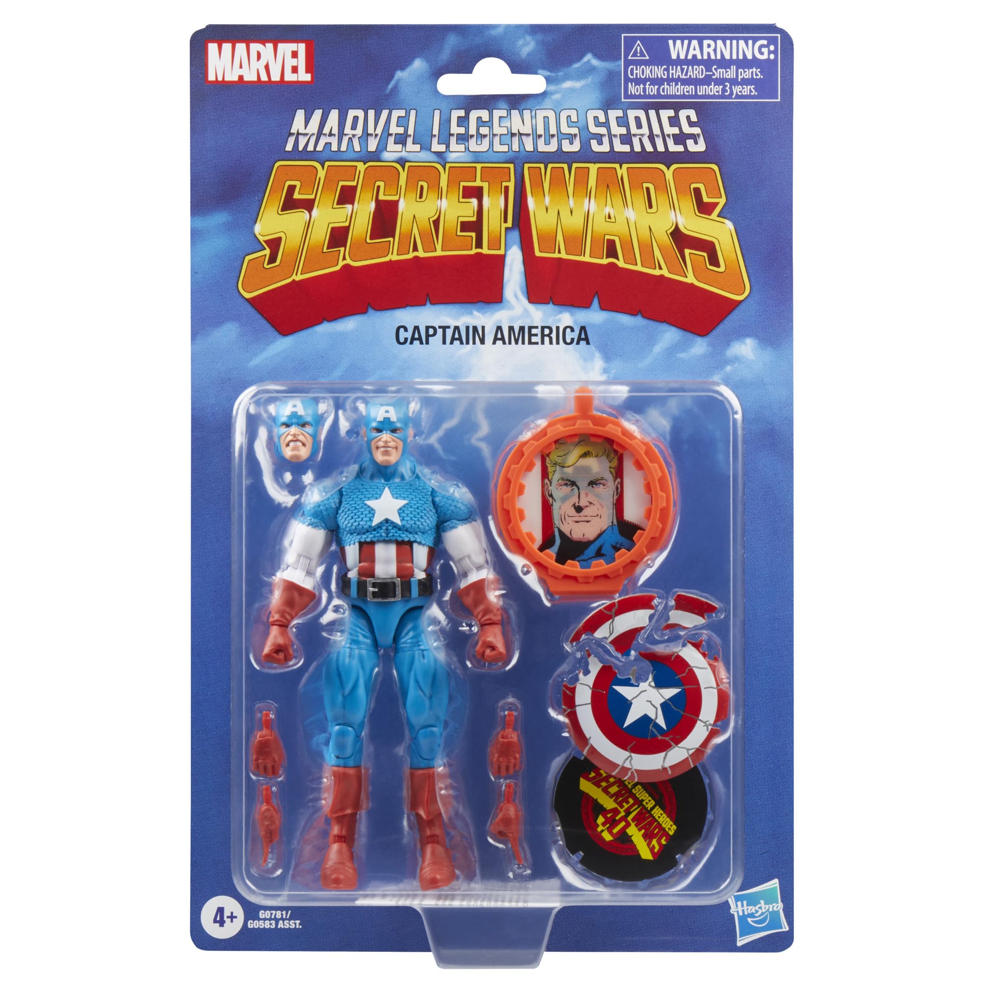 Marvel Legends Series Captain America Action Figure - Inspired by 1980s Secret Wars Comic, 6 Inch Collectible with Retro Packaging 9