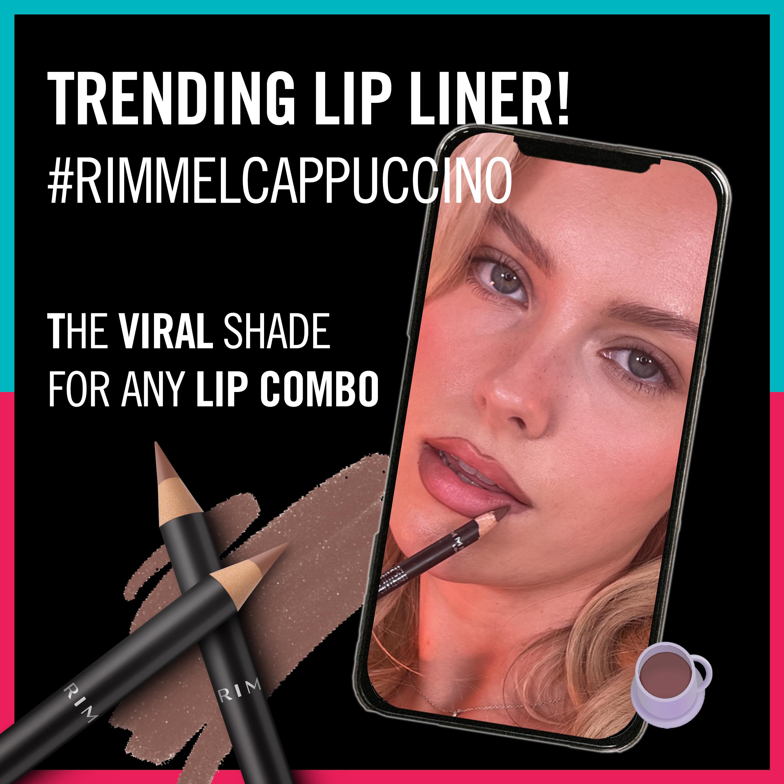 Rimmel Lasting Finish 8HR Lip Liner - Long Wearing, Creamy Texture, Vibrant Colour | 1.2g 6