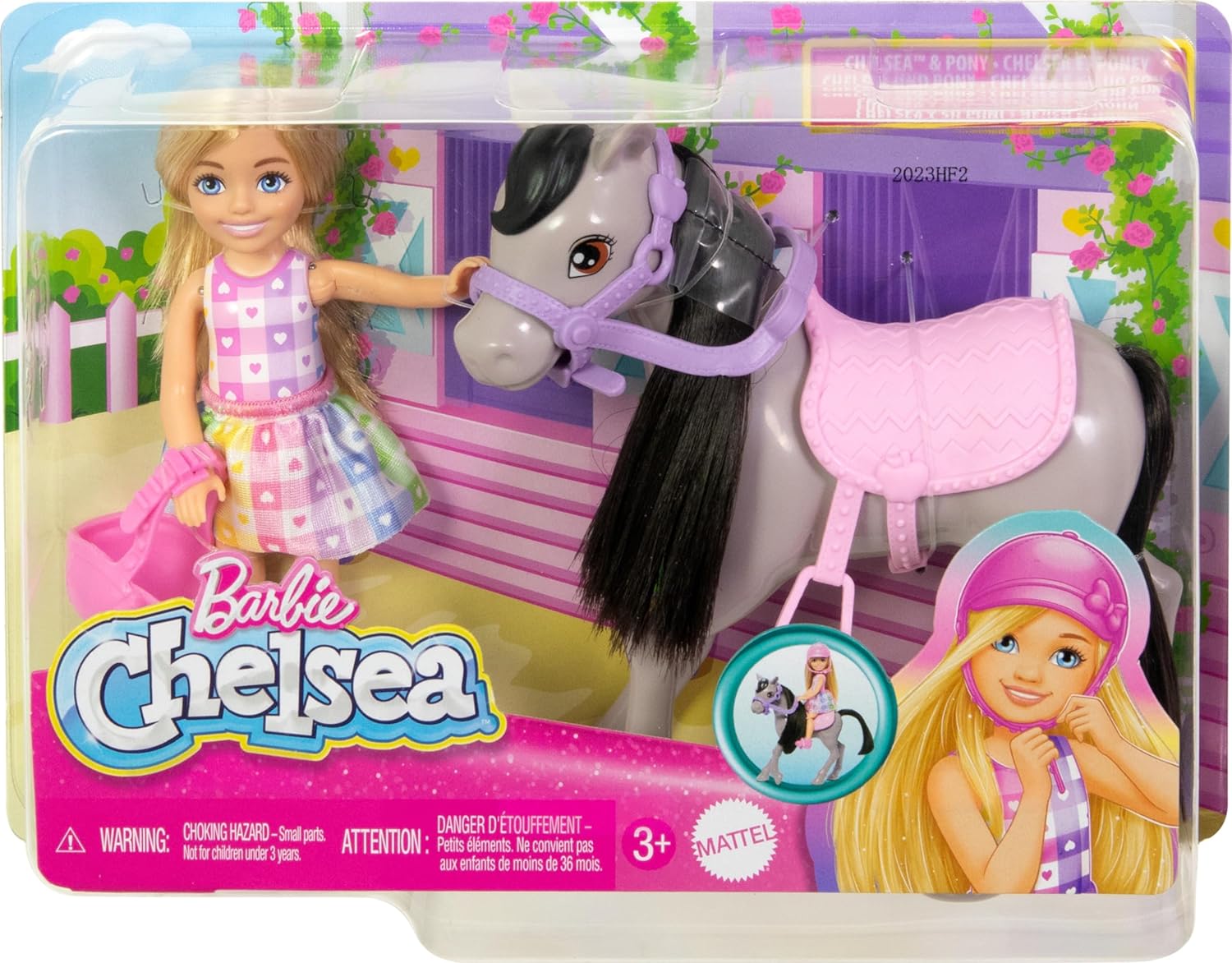 Barbie Chelsea Doll & Horse Toy Set - Bendable Knees, Helmet & Saddle, Ages 3+ 5