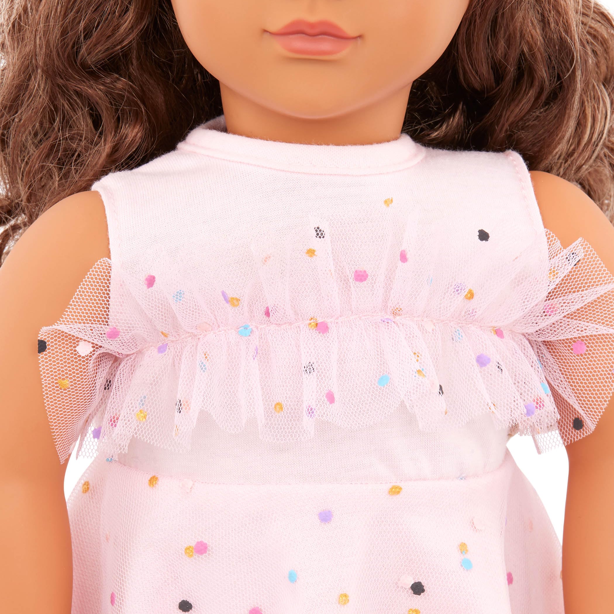 Our Generation 18-inch Doll Confetti-Print Party Dress Outfit for 3+ 5