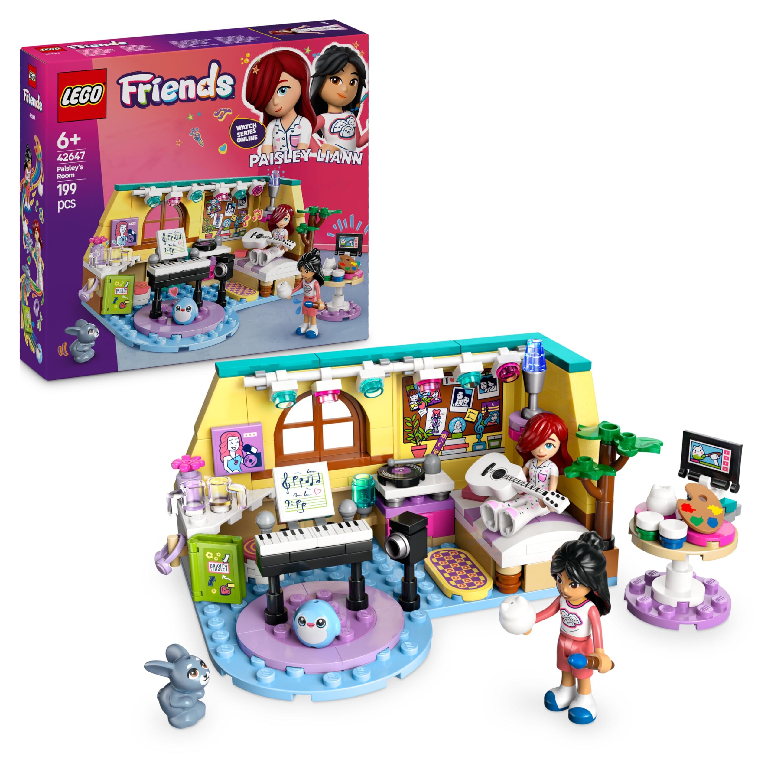 LEGO Friends Paisley’s Room Playset - Creative Building Toy for Kids 6+