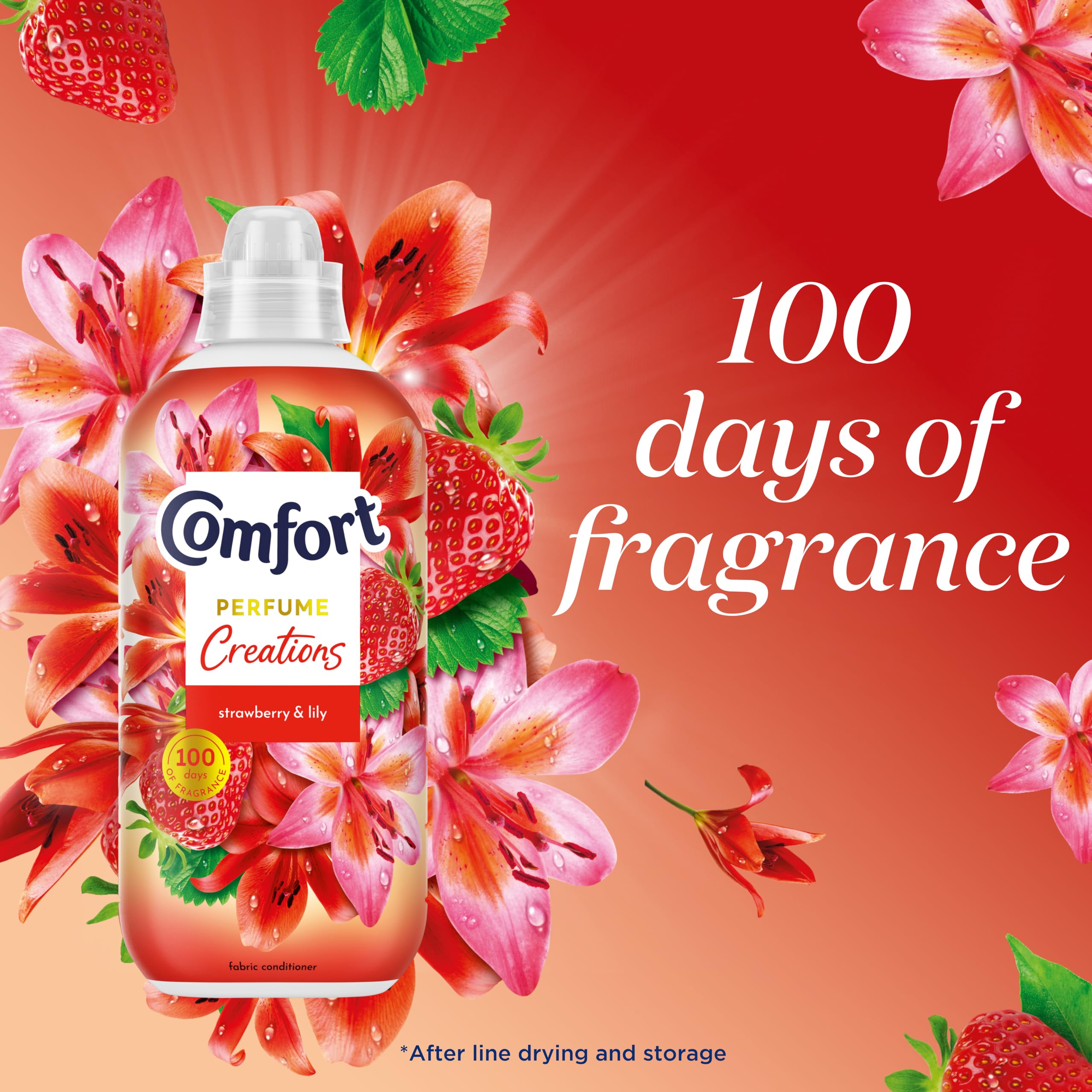 Comfort - Perfume Creations Strawberry & Lily Fabric Conditioner (900 ml) 5