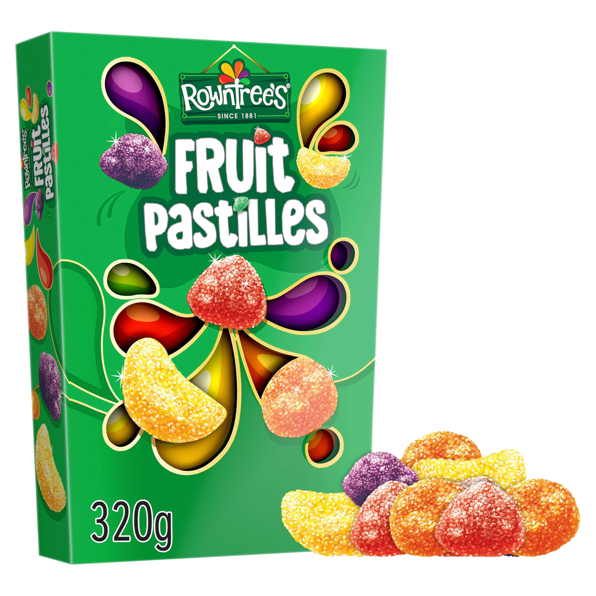 Rowntree's Fruit Pastilles Carton - 320g Vegan Chewy Sweets