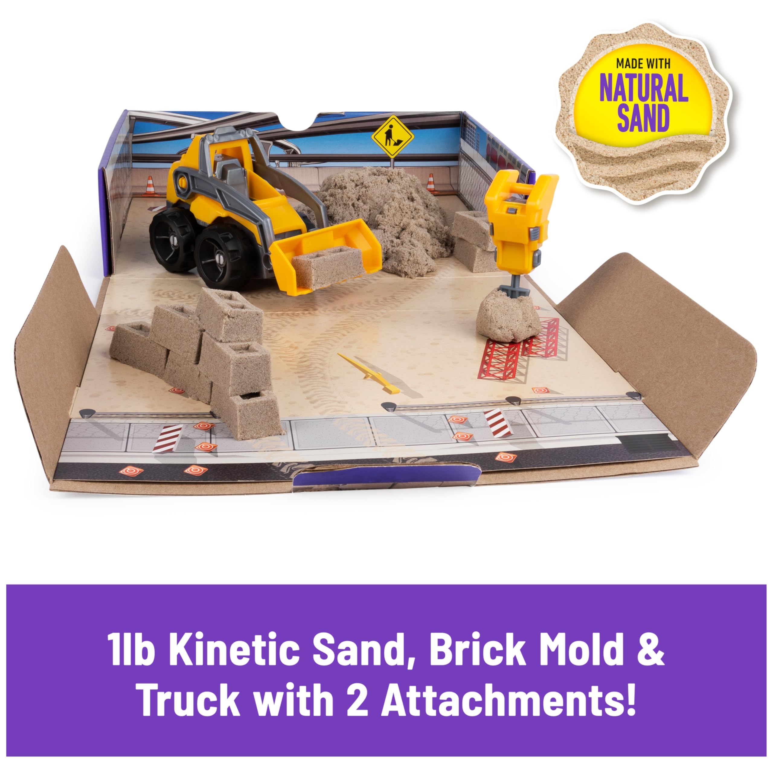 Kinetic Sand Dig & Demolish Truck Playset with 453 g of Kinetic Sand | Ages 3+ 3