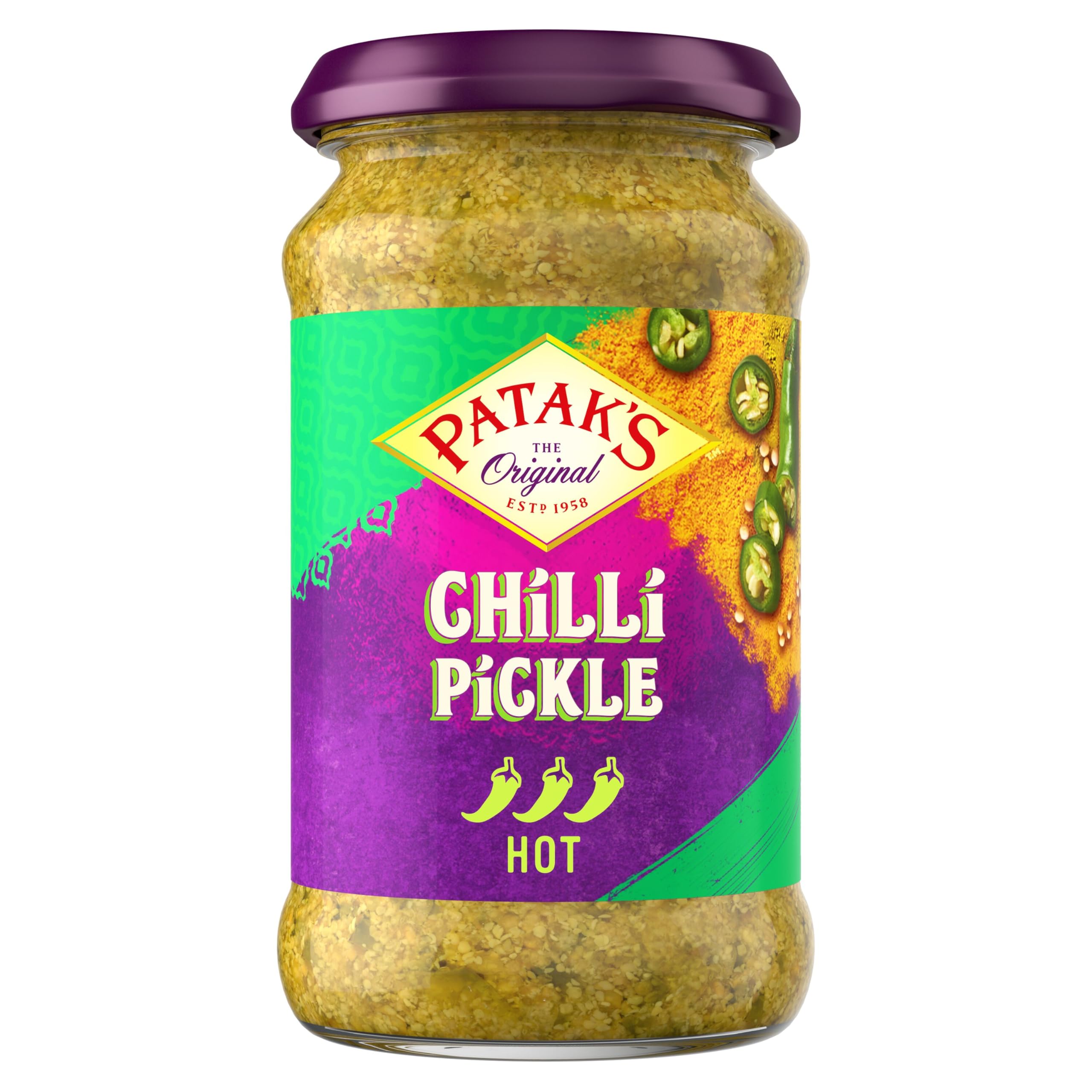 Patak's Chilli Pickle - Authentic Indian Recipe with Green Chilli & Spices | 283g 1
