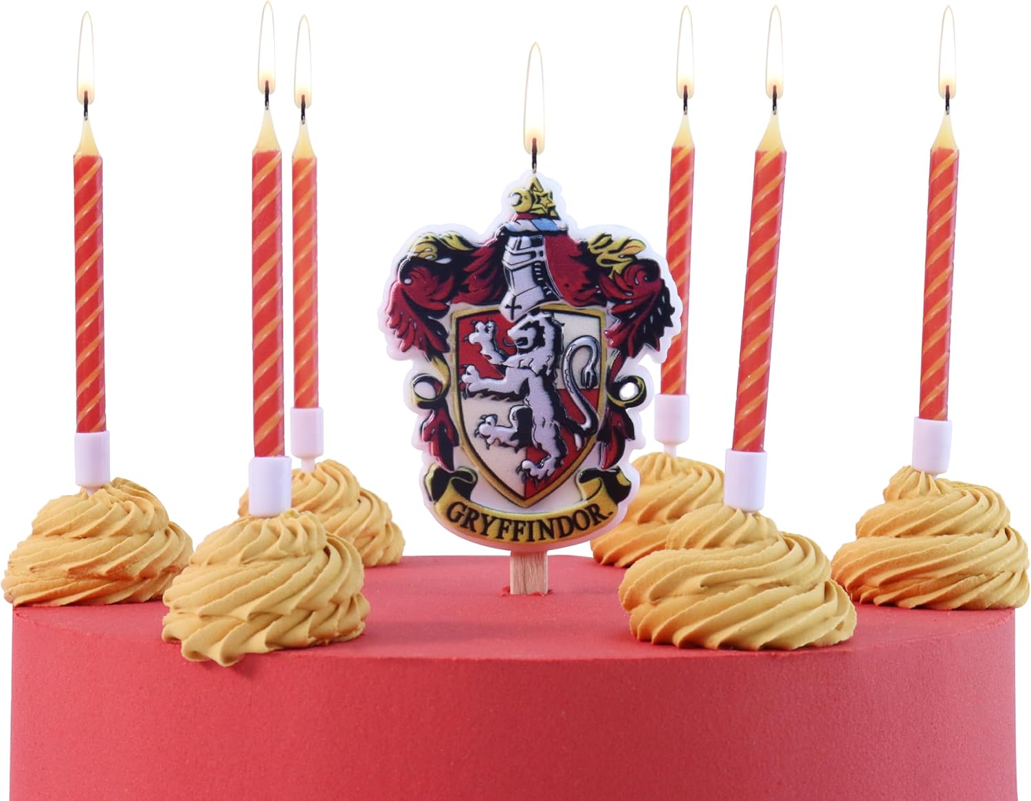 PME Harry Potter Gryffindor Birthday Candle Set - 7-Piece Candle & Crest Decoration 4