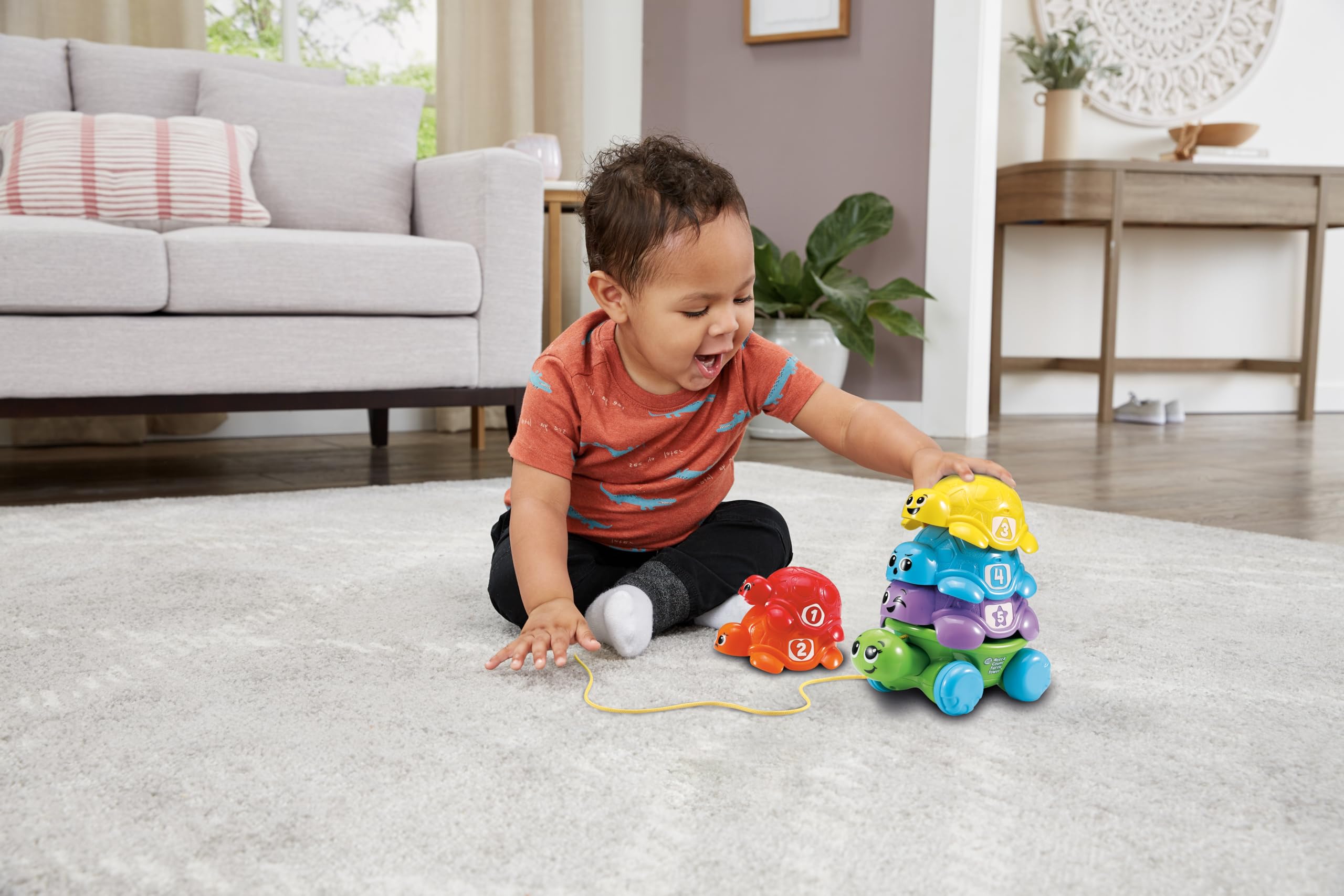 LeapFrog Nest & Count Turtle Tower - Stacking & Pull-Along Educational Toy for Toddlers 12M+ 7