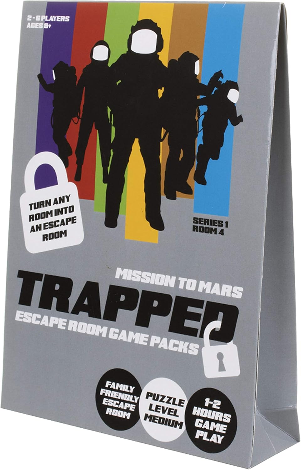 Trapped Mission to Mars | Escape Room in a Box Kit | Cooperative Puzzle Game for Families & Friends | Ages 8+ | 2-6 Players