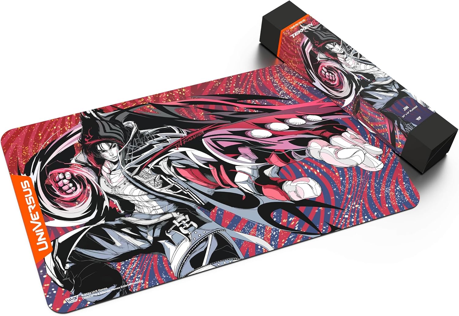 UniVersus Tekken 8 Jin Playmat - 24 x 14 Inch Neoprene Gaming Mat 8