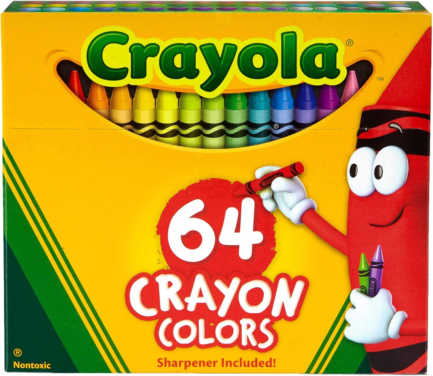 Crayola Crayons 64 ct. - Multicolor Wax Crayons in Flip-Top Box