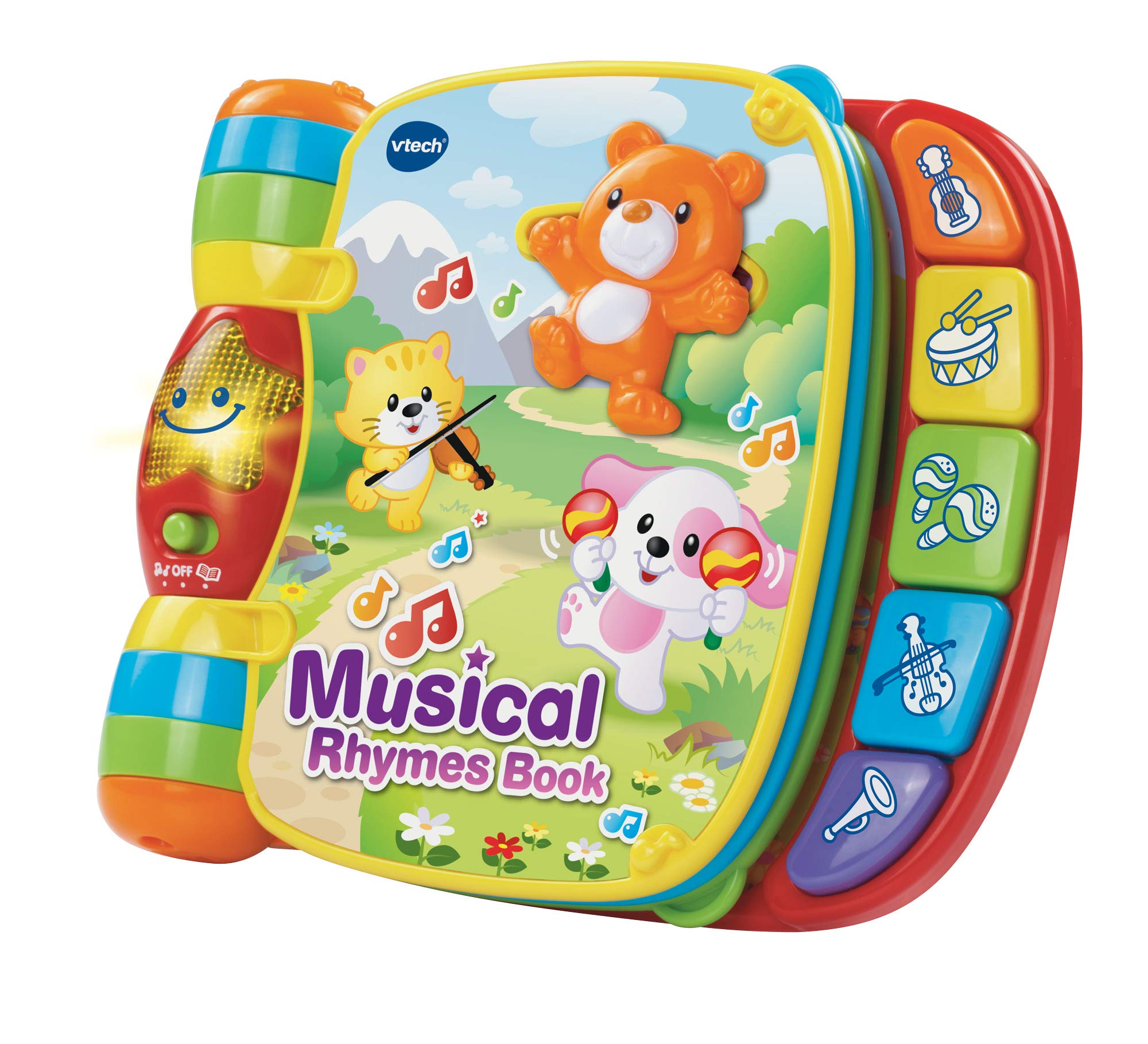 VTech Baby Musical Rhymes Book - 2 Modes of Play, Music, Lights & Sounds for Ages 3 Months+ 6