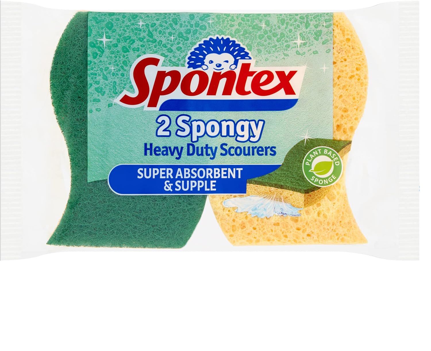Spontex Heavy Duty Super Absorbent Scourers - Pack of 2