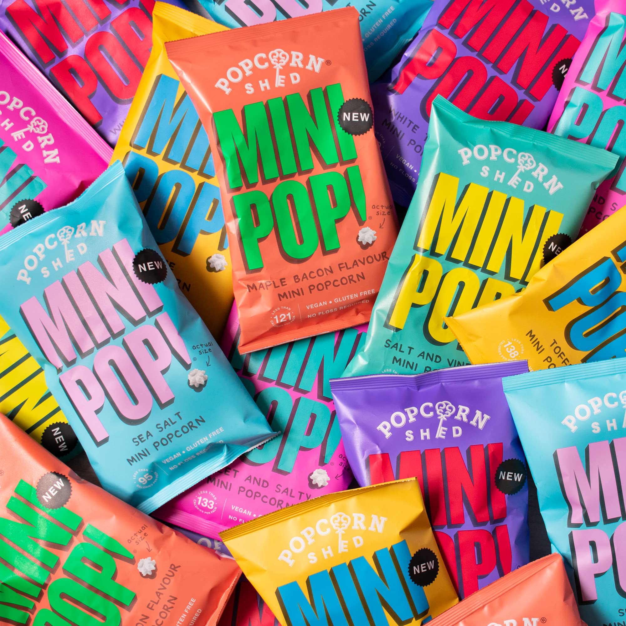Popcorn Shed MiniPop! Salt & Vinegar Flavour Vegan Popcorn Snack 6
