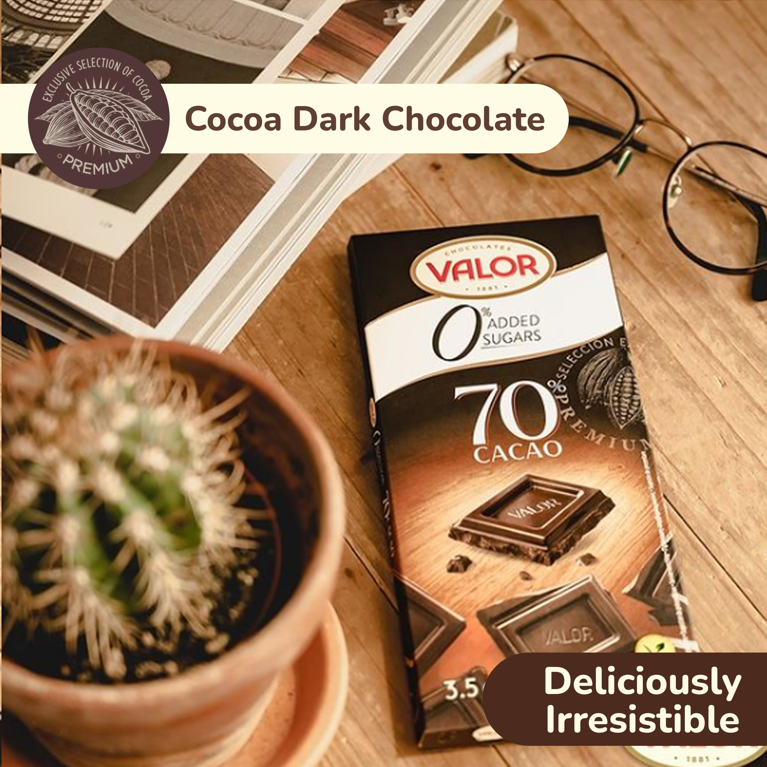 Valor - Sugar Free Dark Chocolate Bar (100g) 5