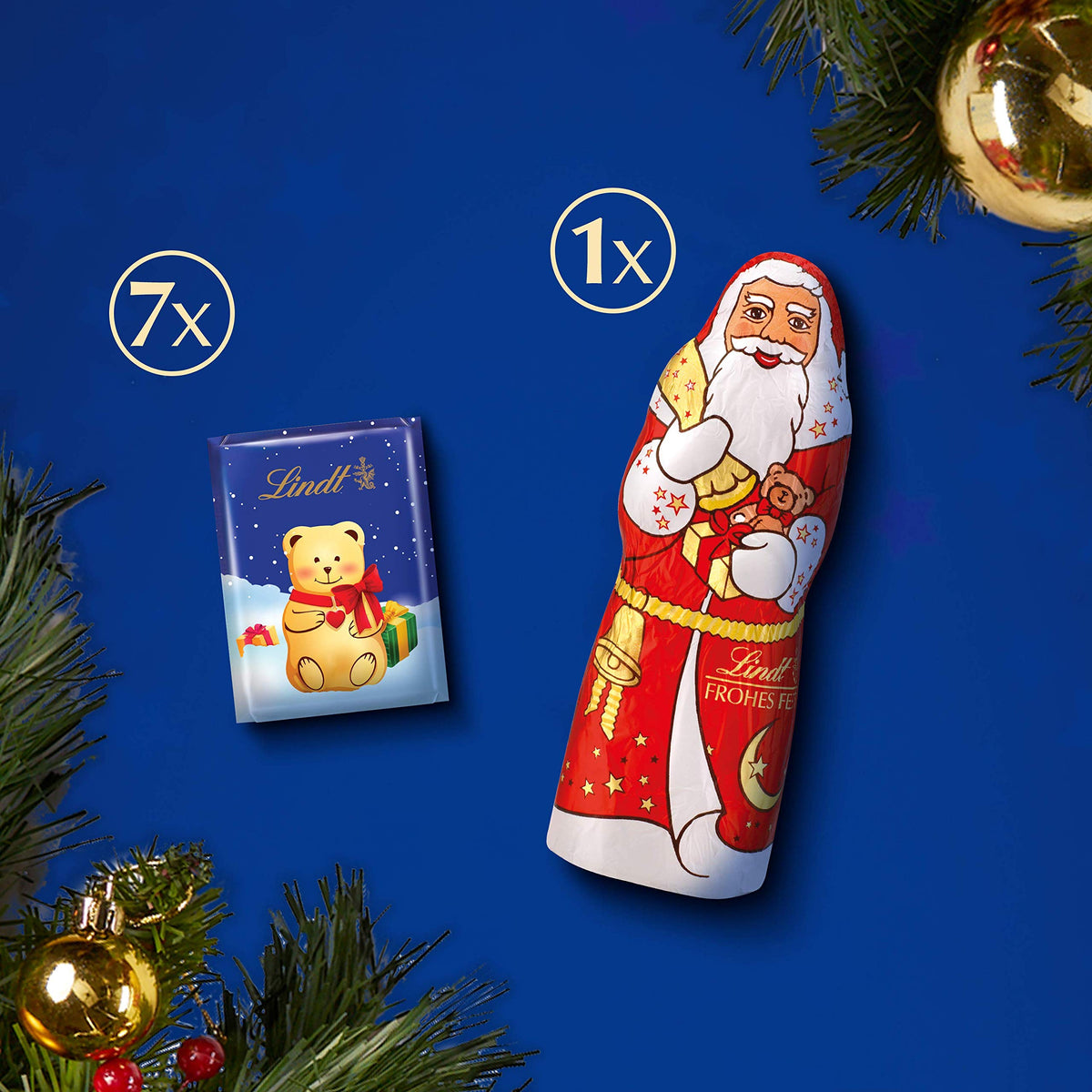 Lindt Milk Chocolate Christmas Advent Calendar - 24 Finest Chocolates | 160 g