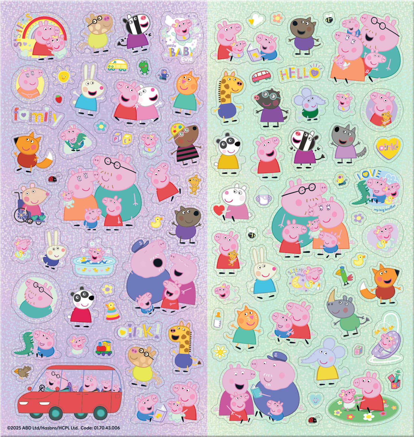 Peppa Pig Family Sticker Collection and Album - Featuring Evie Foiled Stickers 4