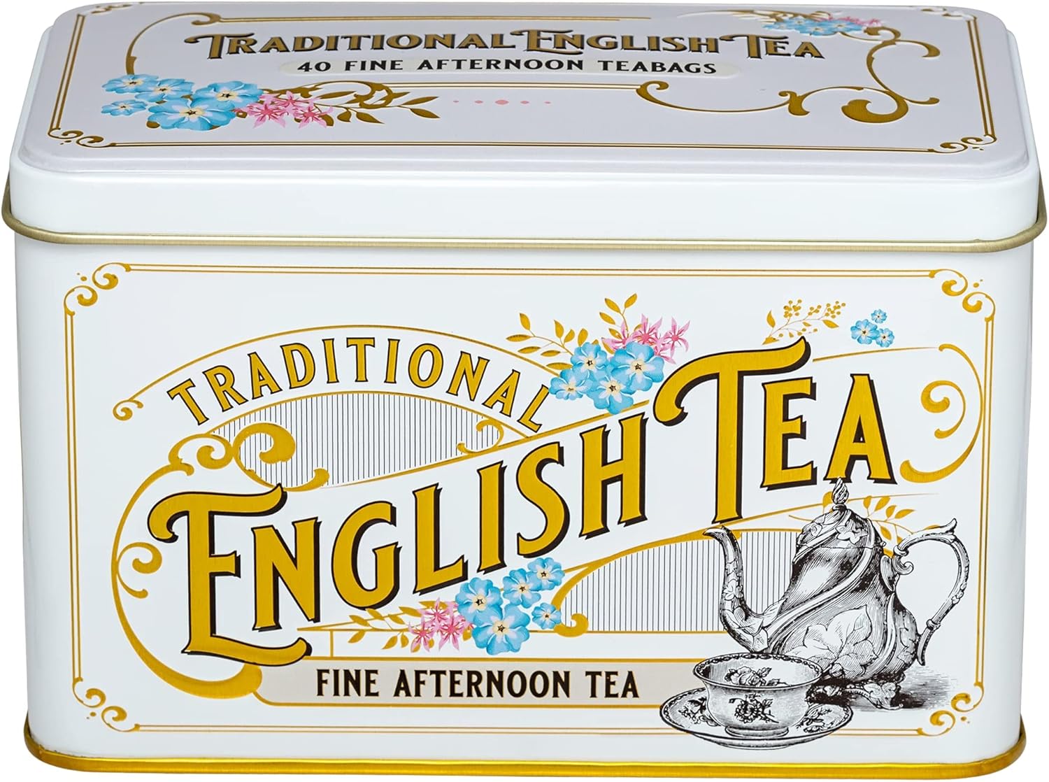 New English Teas Vintage Victorian Ivory Tea Caddy with 40 English Afternoon Teabags 7