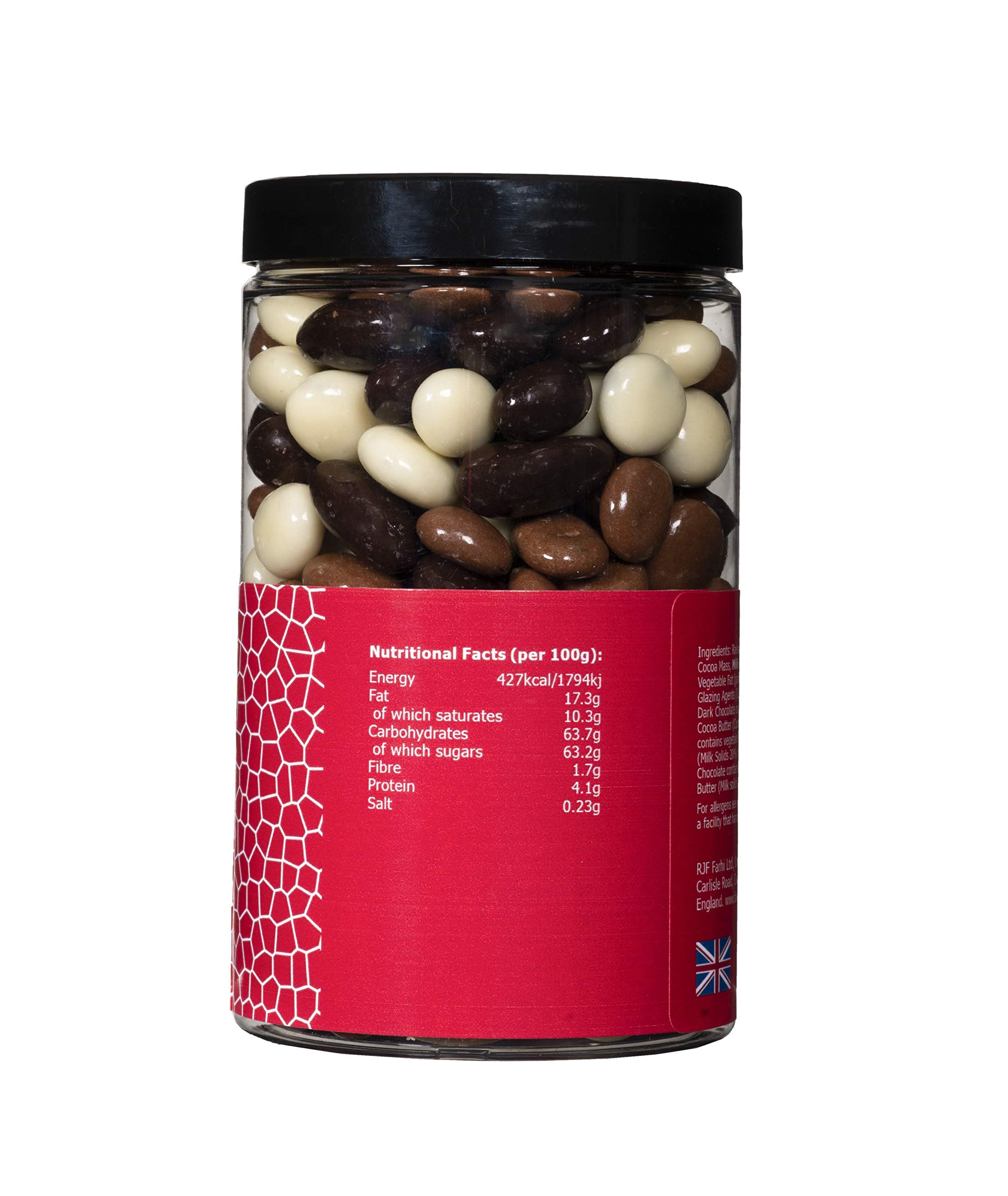 Rita Farhi Milk, Dark and White Chocolate Covered Raisins Gift Jar | 350g
