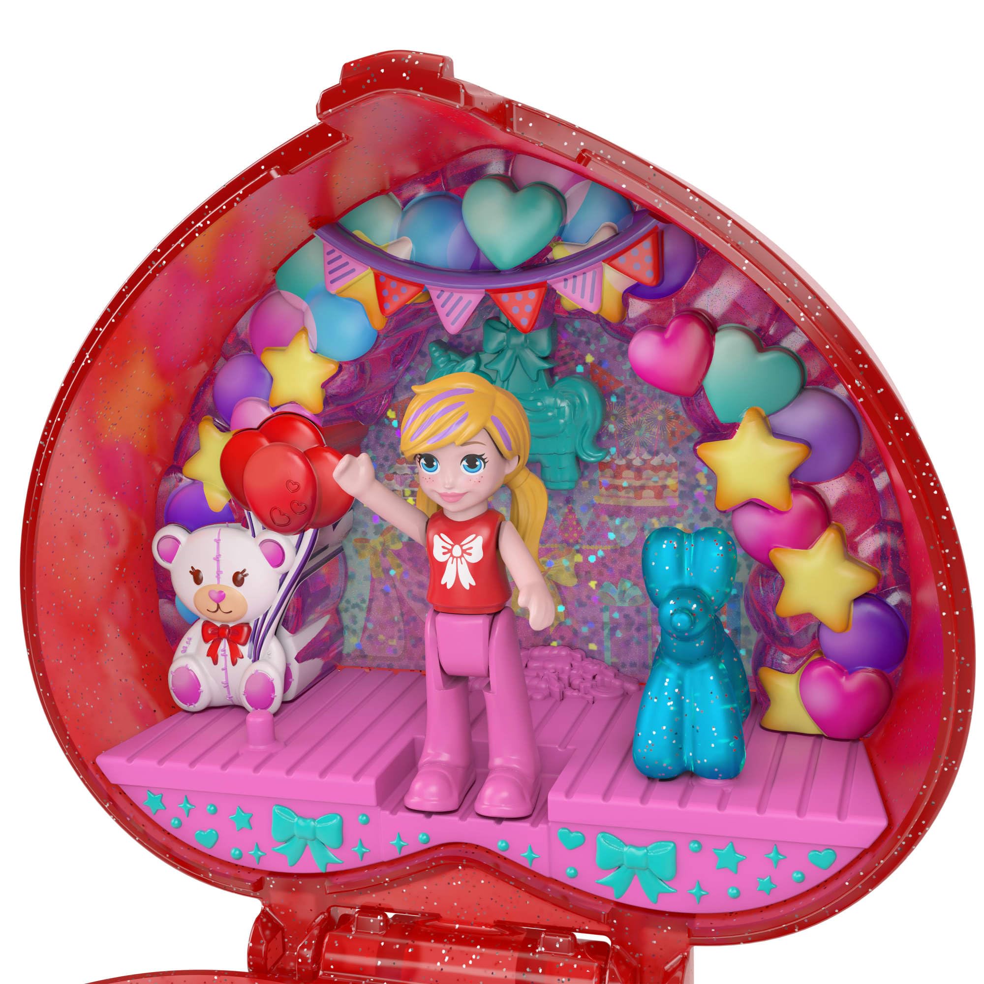 Polly Pocket Mattel 80th Anniversary Jewelry Box Compact Playset with Doll | Ages 4+ 2