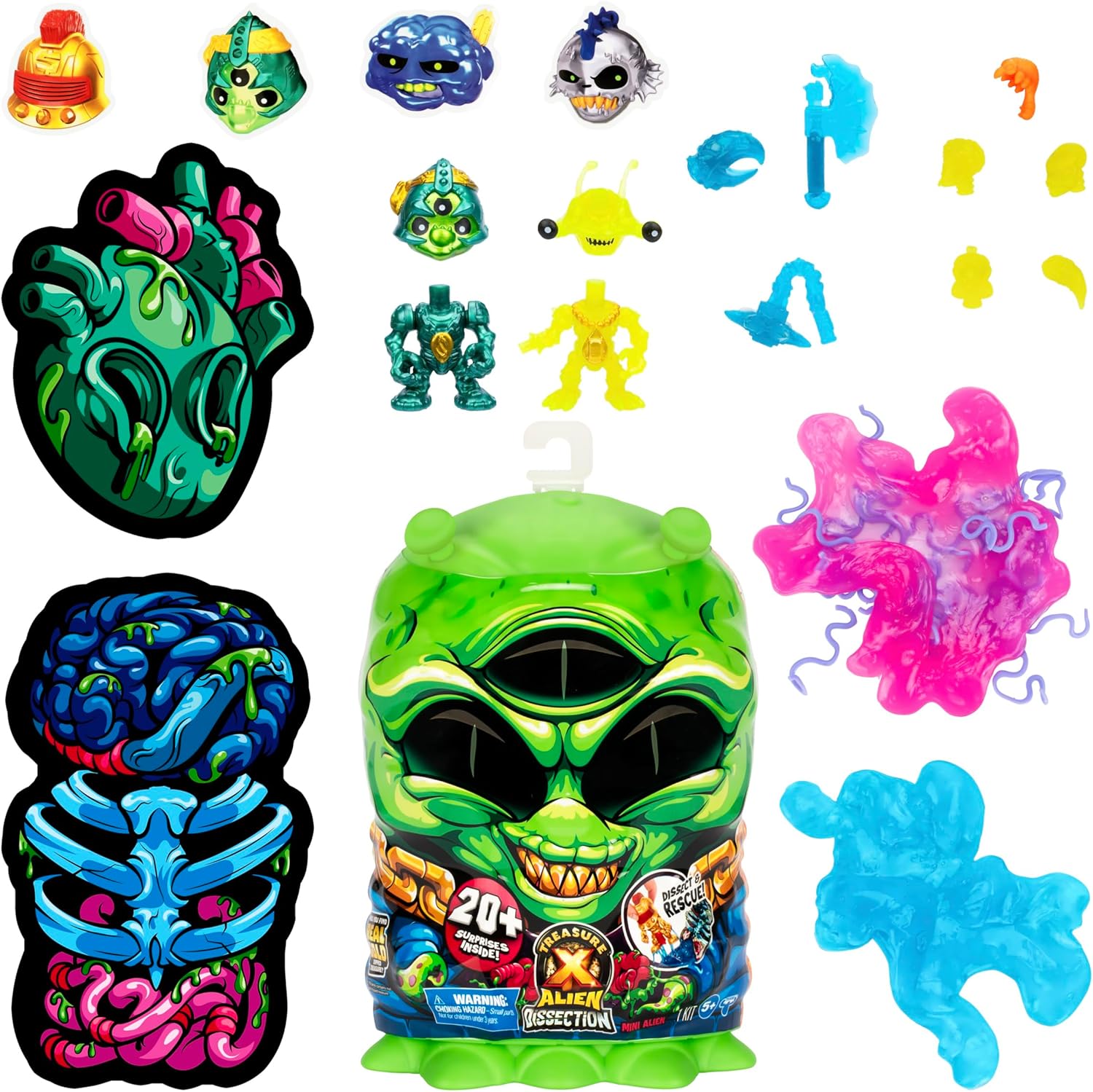 Treasure X Mini Alien Dissection - 8" Alien Adventure with 20+ Surprises 9