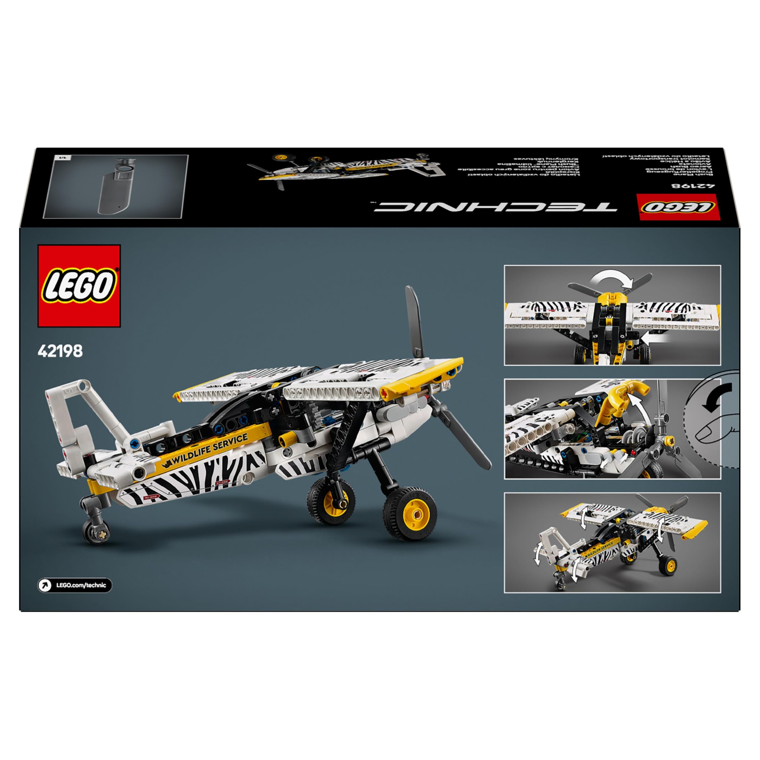 LEGO Technic Bush Plane Toy - 333-Piece Building Set with Spinning Propeller for 8+ Year Olds 8