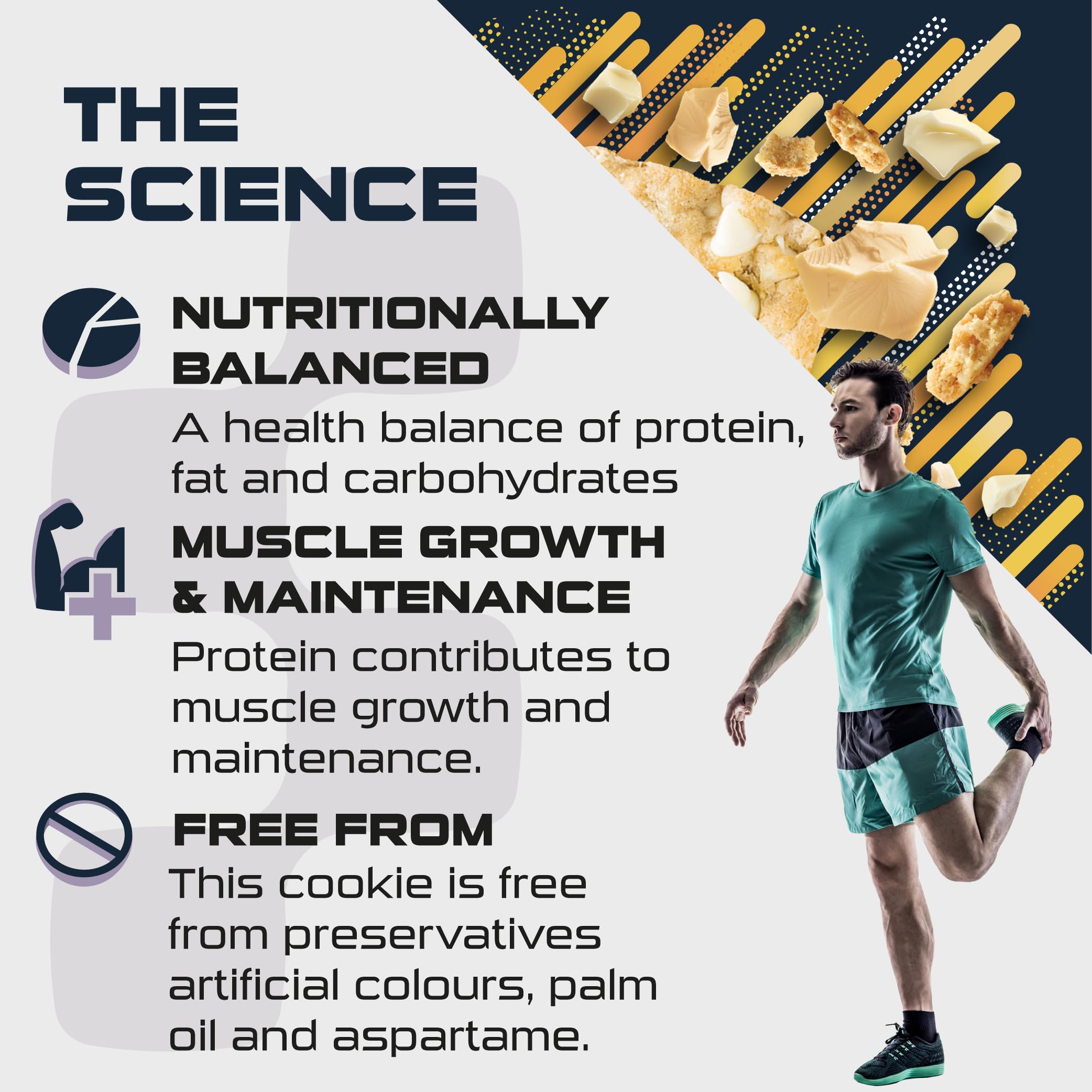 SCI-MX Protein White Chocolate Chip Blondie Box - 12 x 65g High Protein Snack 7