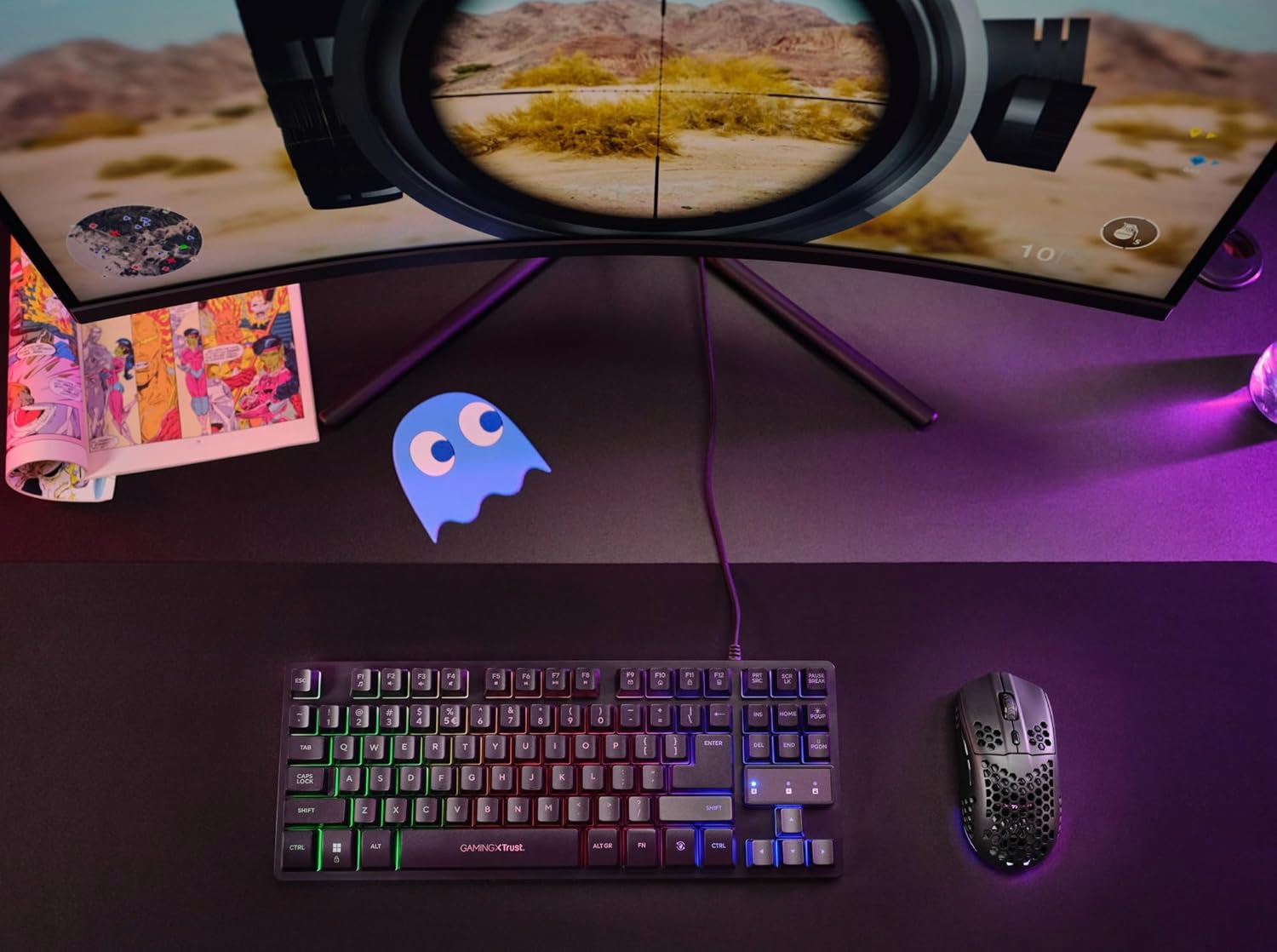 Trust Gaming GXT 929 Helox Wireless Gaming Mouse – Ultra-Light 75g with RGB, 2.4 GHz, Rechargeable, 80-Hour Battery 13