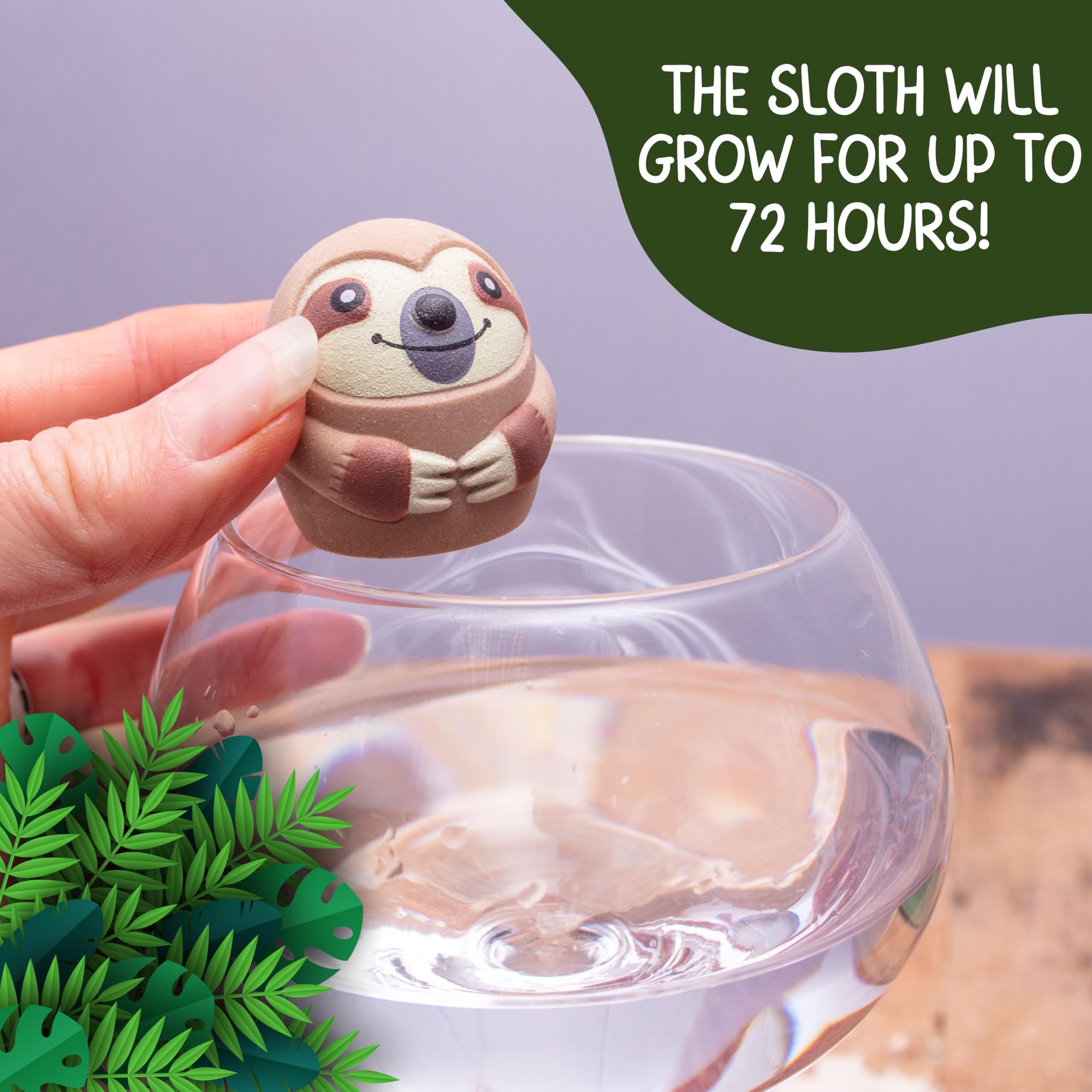 Grow a Sloth Toy - Just Add Water, Expands Up to 6x Size - Fun for Kids Ages 5-8 5