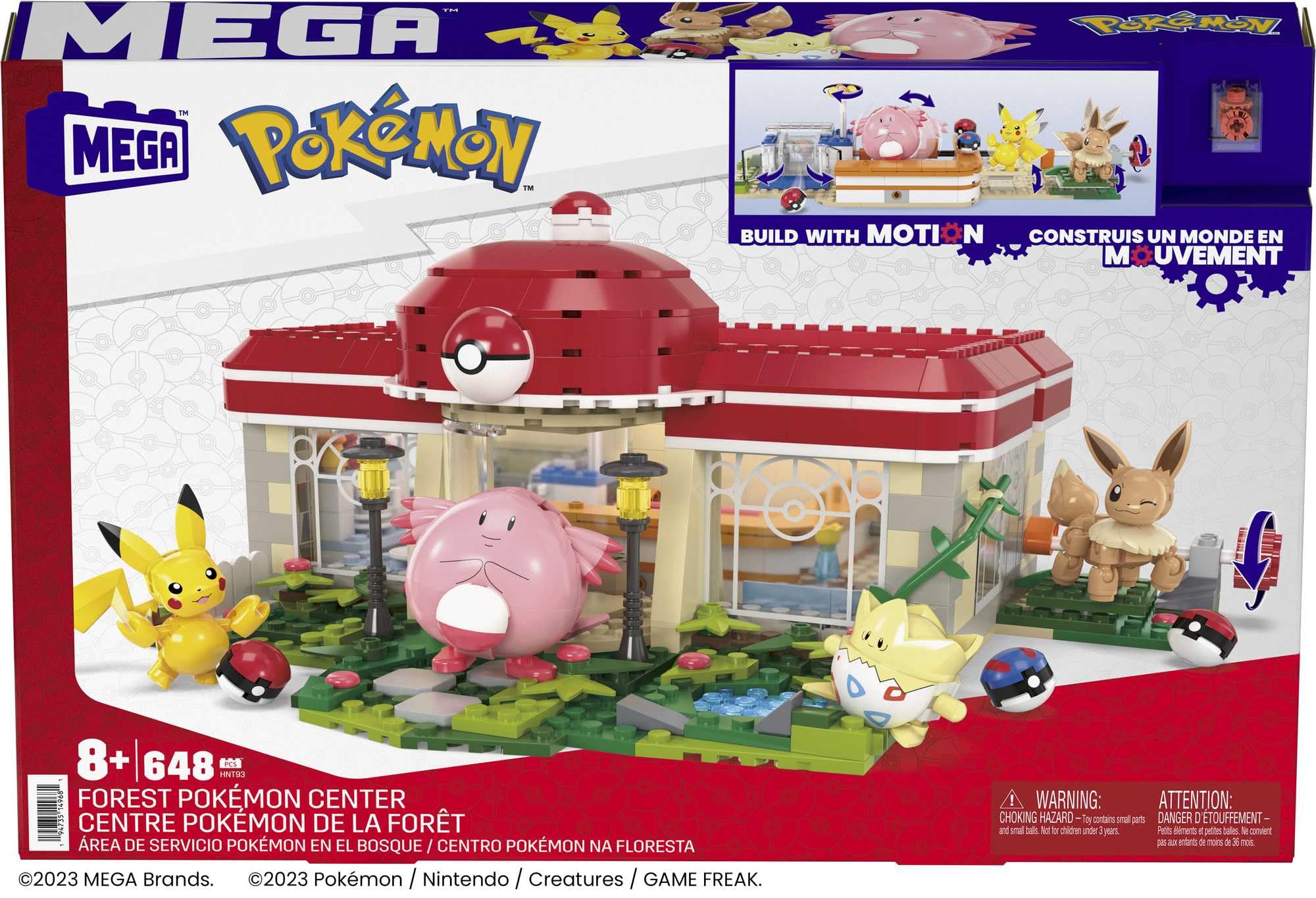 MEGA Pokémon Action Figure Building Set - 648-Piece Forest Pokémon Center with Motion Brick 8