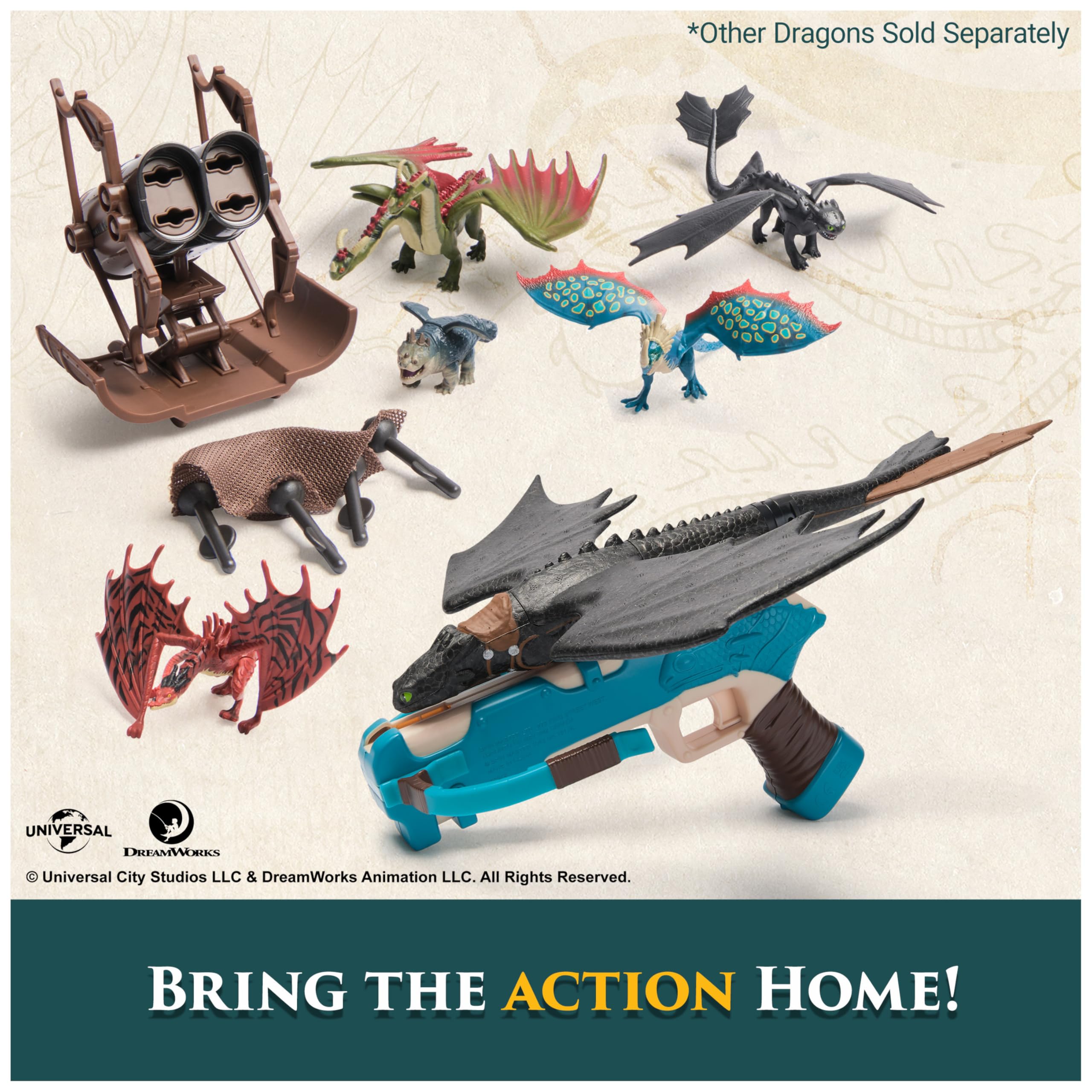 Dreamworks Dragons Dragon Catcher Set with 5 Dragons, Mangler, and Net | Ages 4+ 8