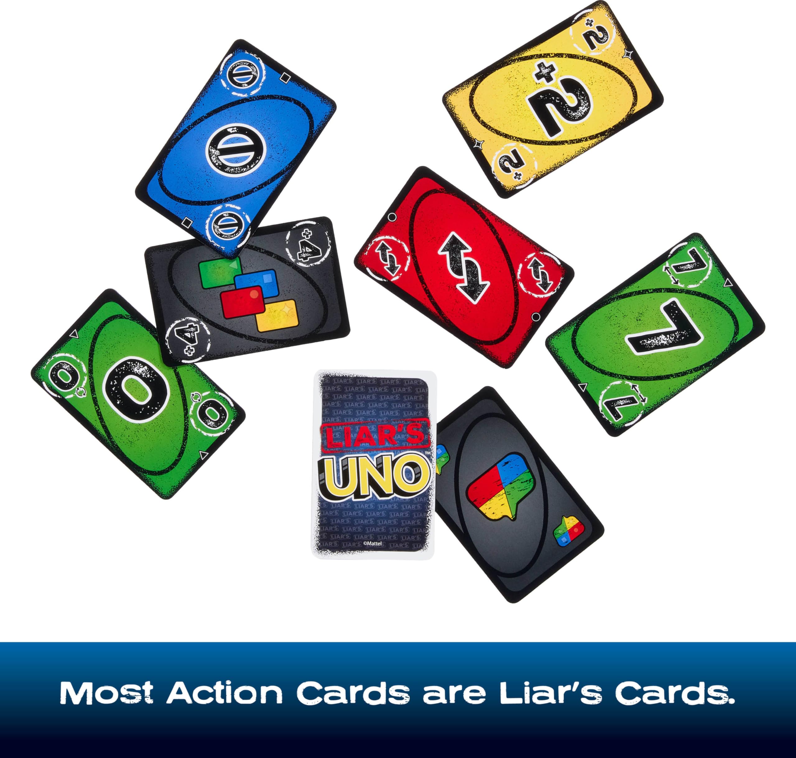 Mattel Games Liar's UNO Card Game in Travel Tin 11