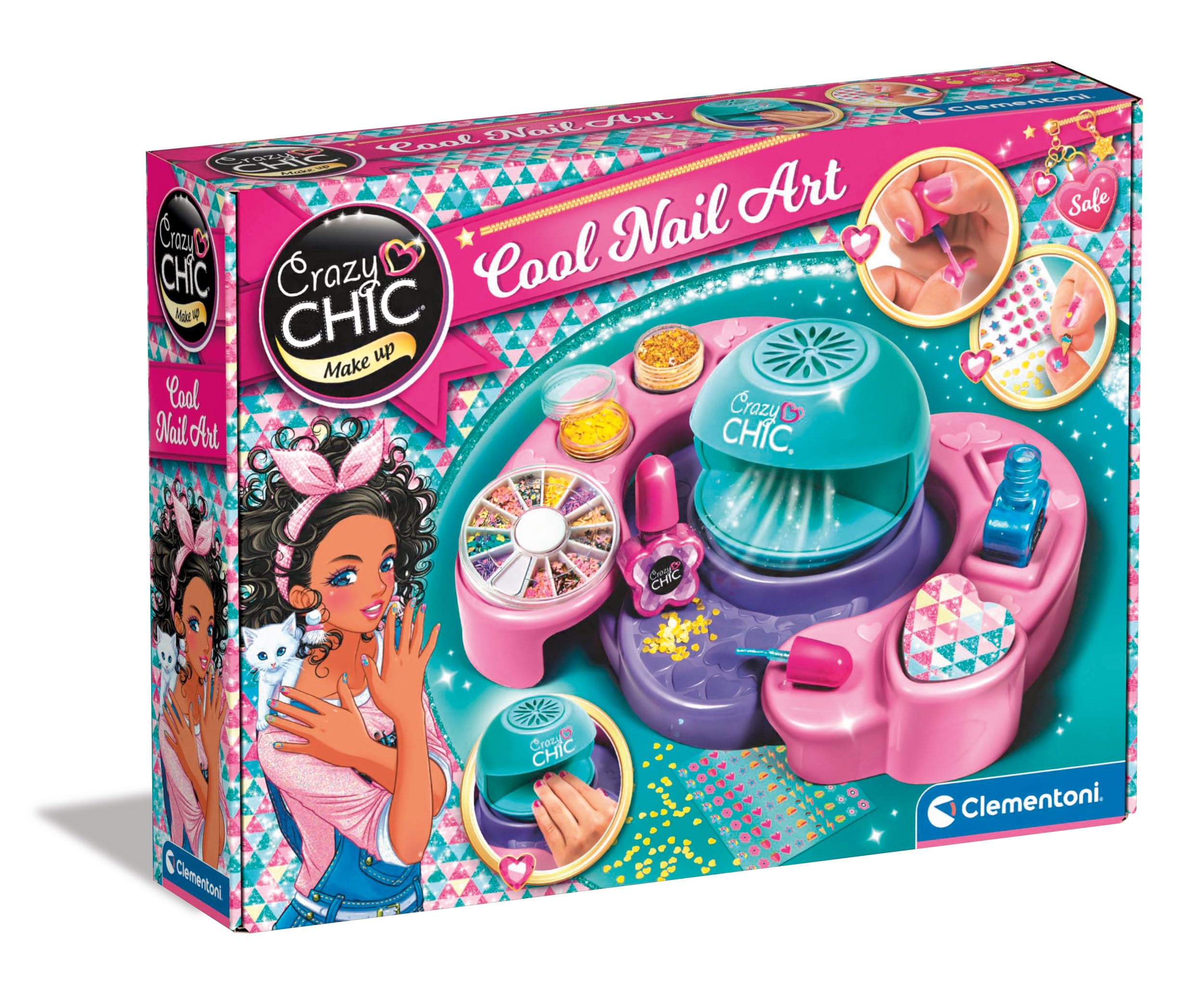 Clementoni Crazy Chic Cool Nail Art Set for Kids 8