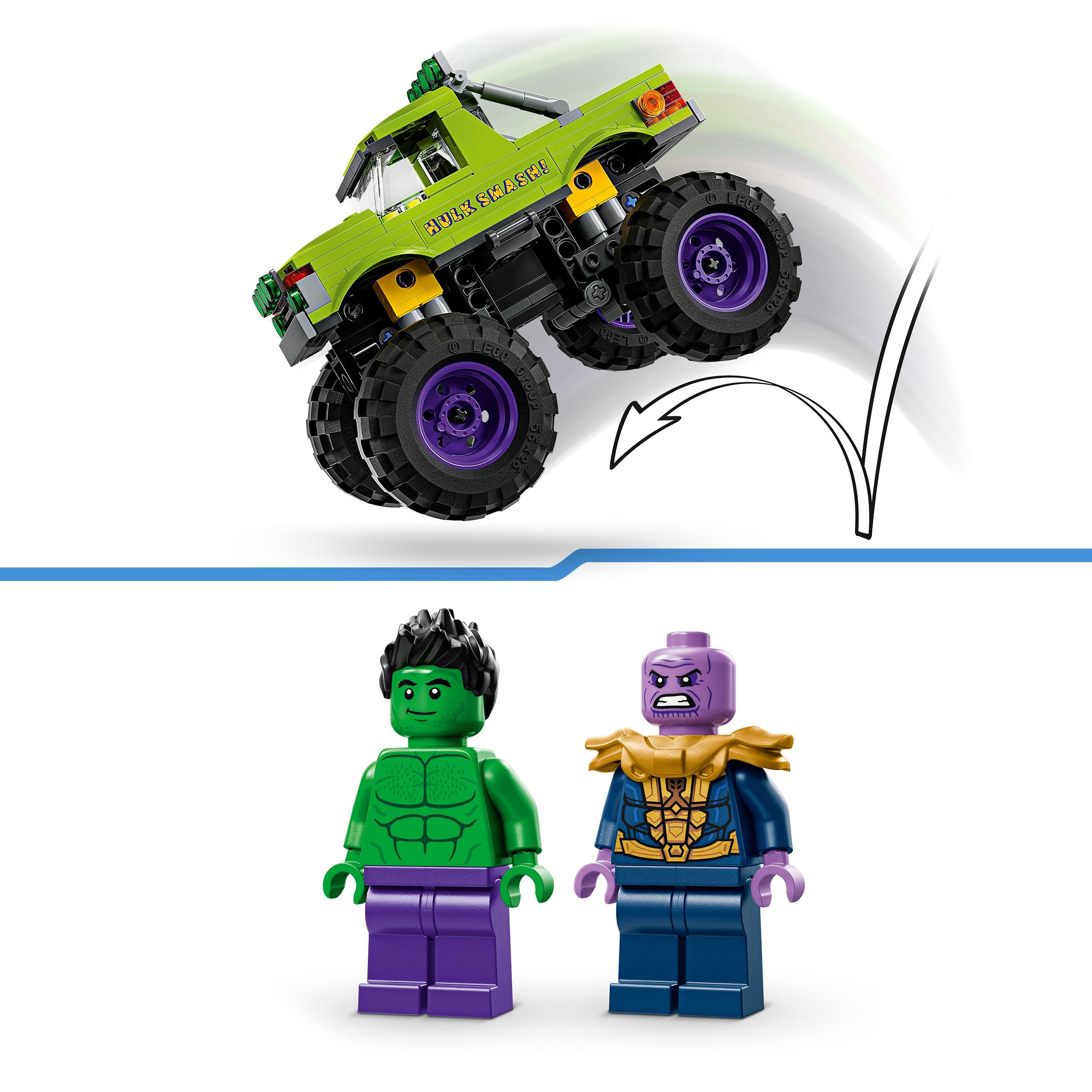 LEGO Marvel The Hulk Truck vs. Thanos - Super Hero Building Toy with Minifigures for Ages 7+ 6
