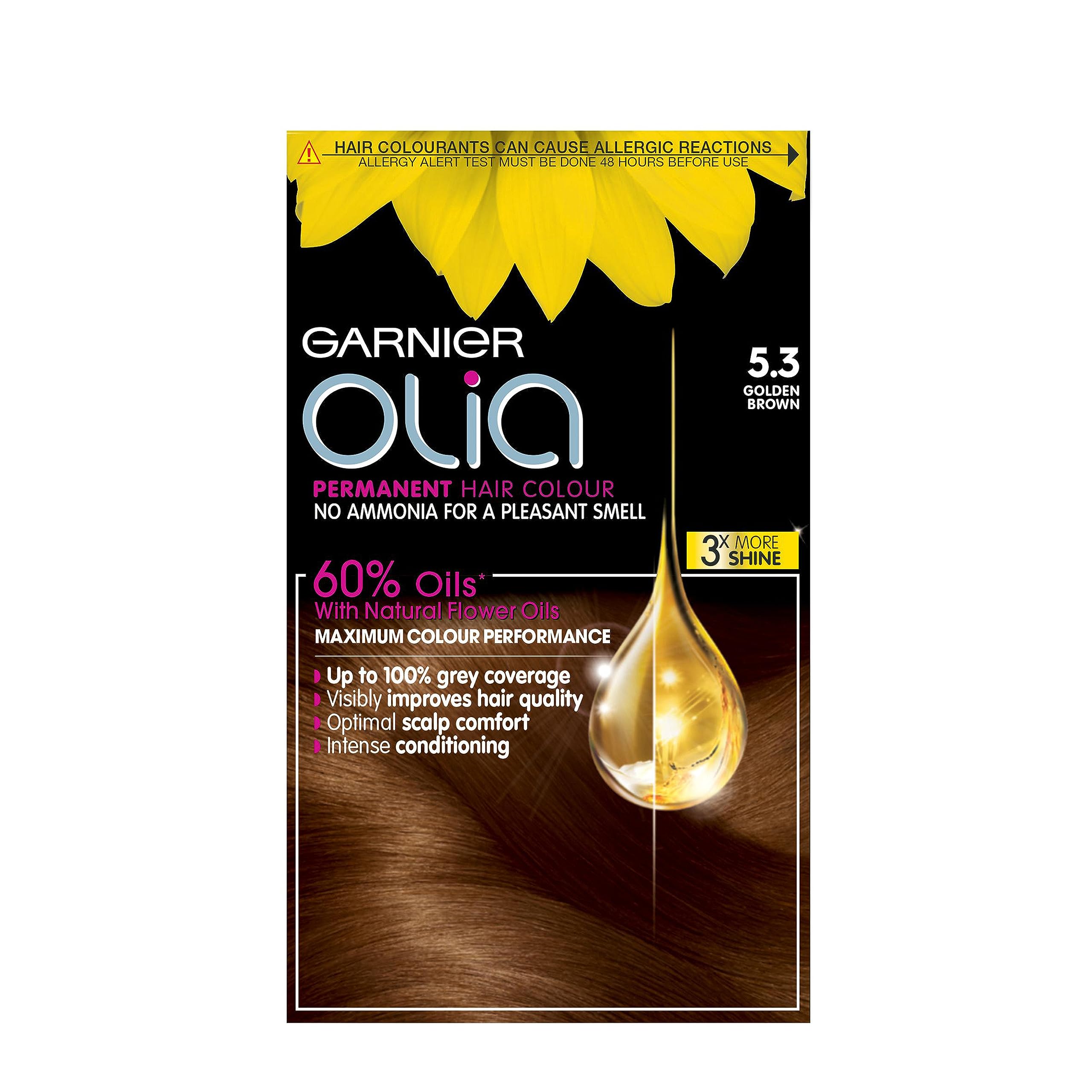 Garnier Olia Permanent Hair Dye - 5.3 Golden Brown (230g)