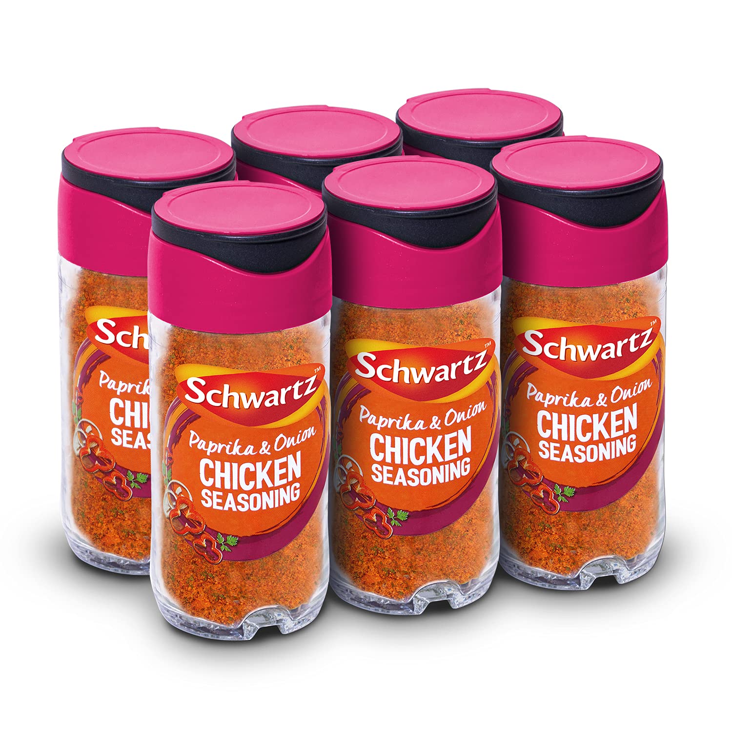 Schwartz Paprika & Onion Chicken Seasoning Powder - 50g Jar, Pack of 6 1