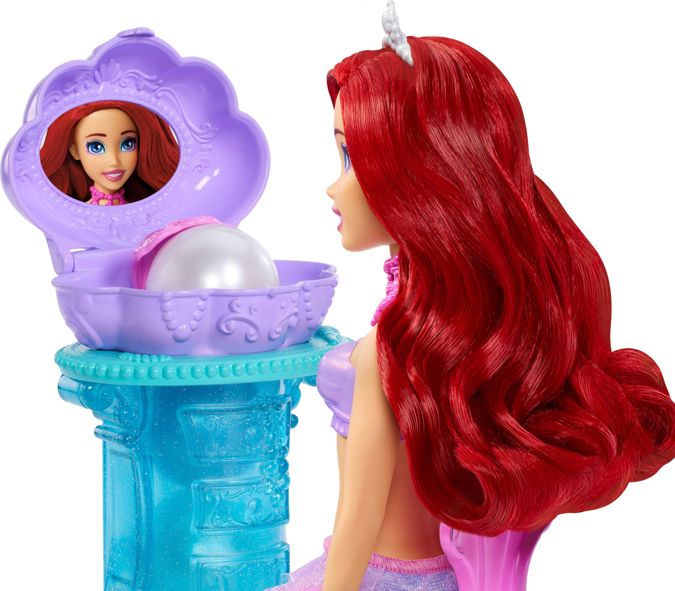 Mattel Disney Princess Ariel Vanity Pop Mermaid Fashion Doll Playset - Ages 3+ 7