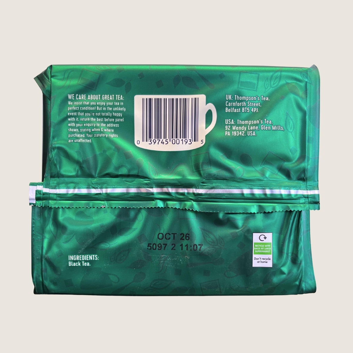 Thompson's Irish Breakfast Tea - Bold Robust Flavor | 160 Teabags (500g)