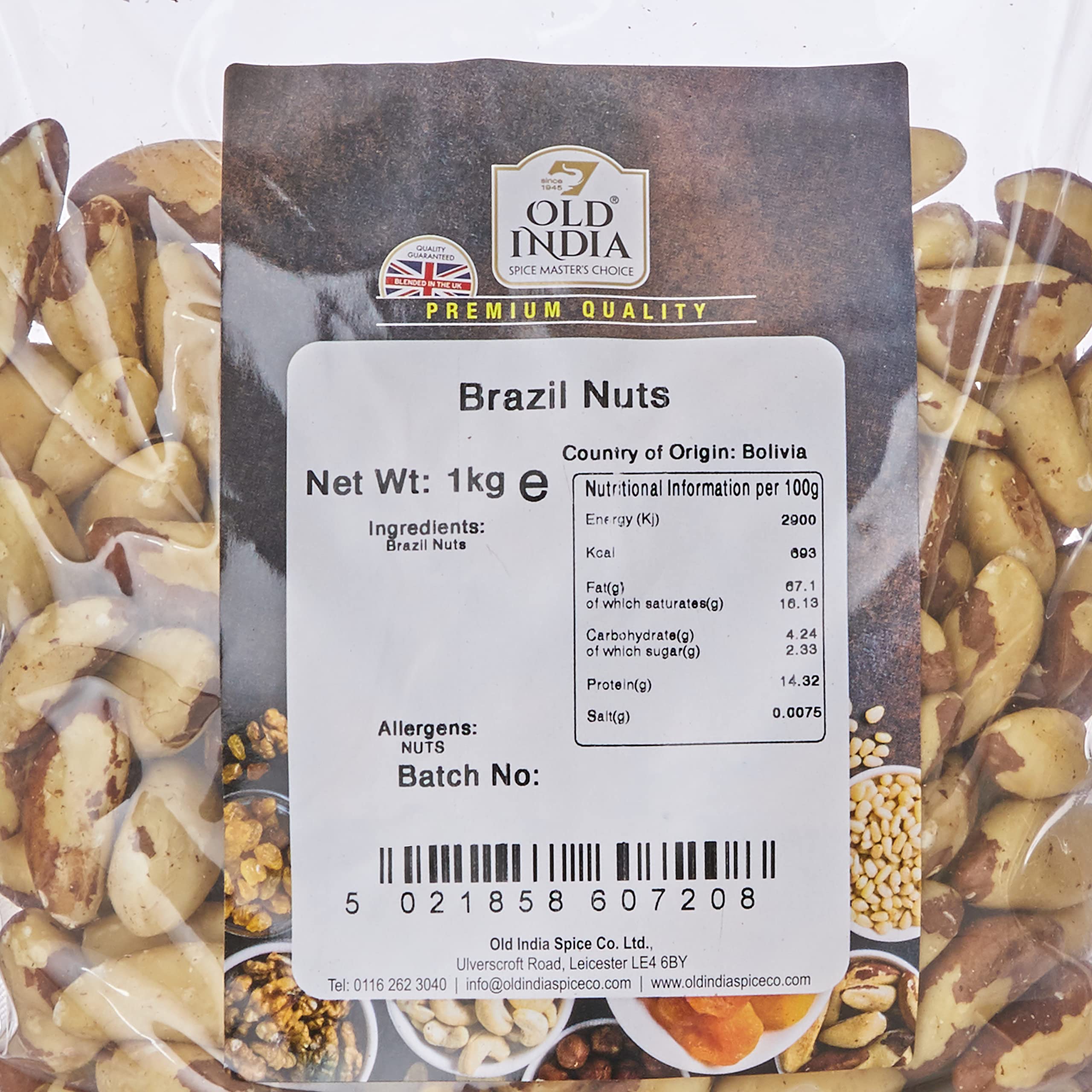 Old India Brazil Nuts 1kg - Natural, Additive-Free, GMO-Free Nuts in Heat-Sealed Freshness Bag 3