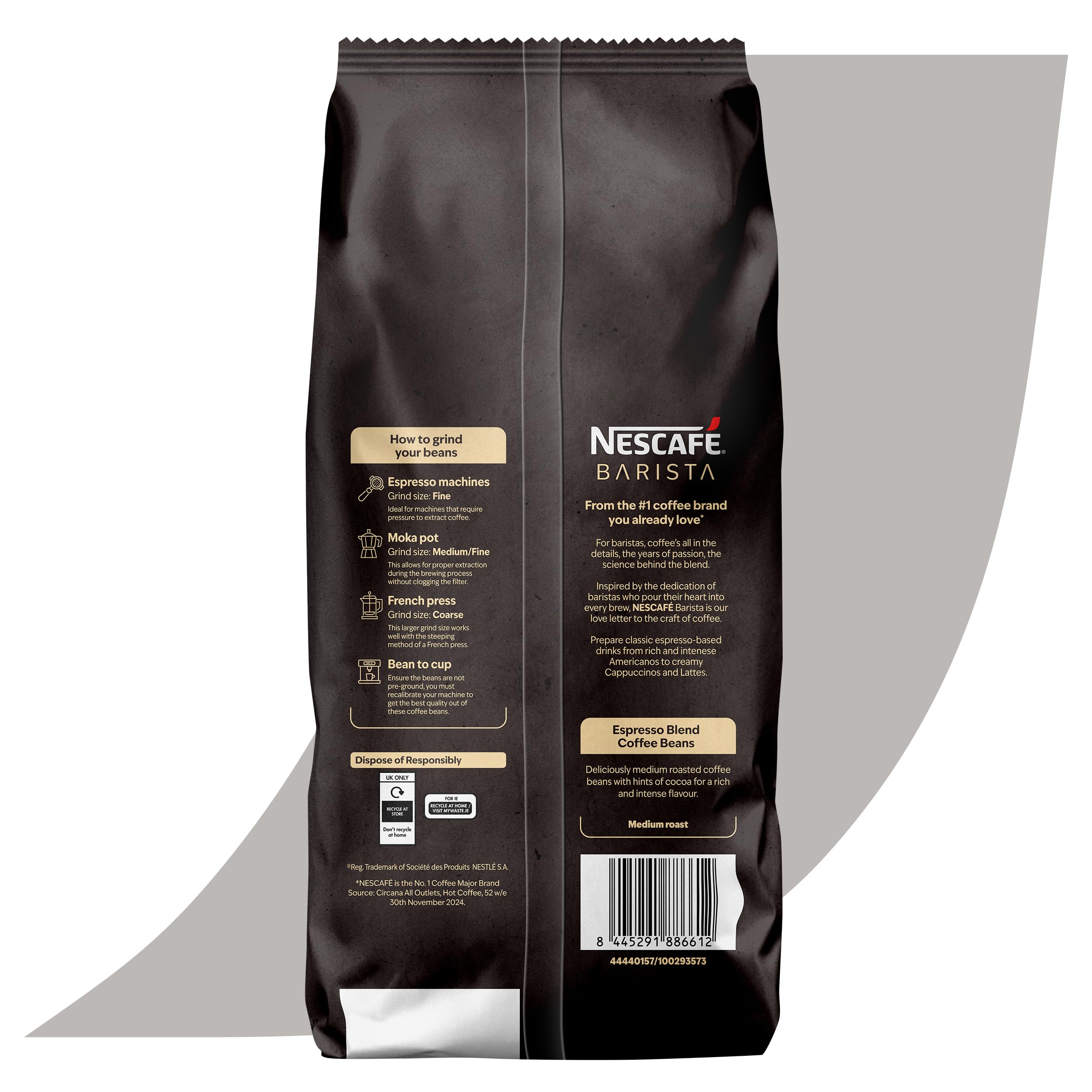 NESCAFÉ BARISTA Espresso Blend Coffee Beans, Medium Roast, 1kg 7